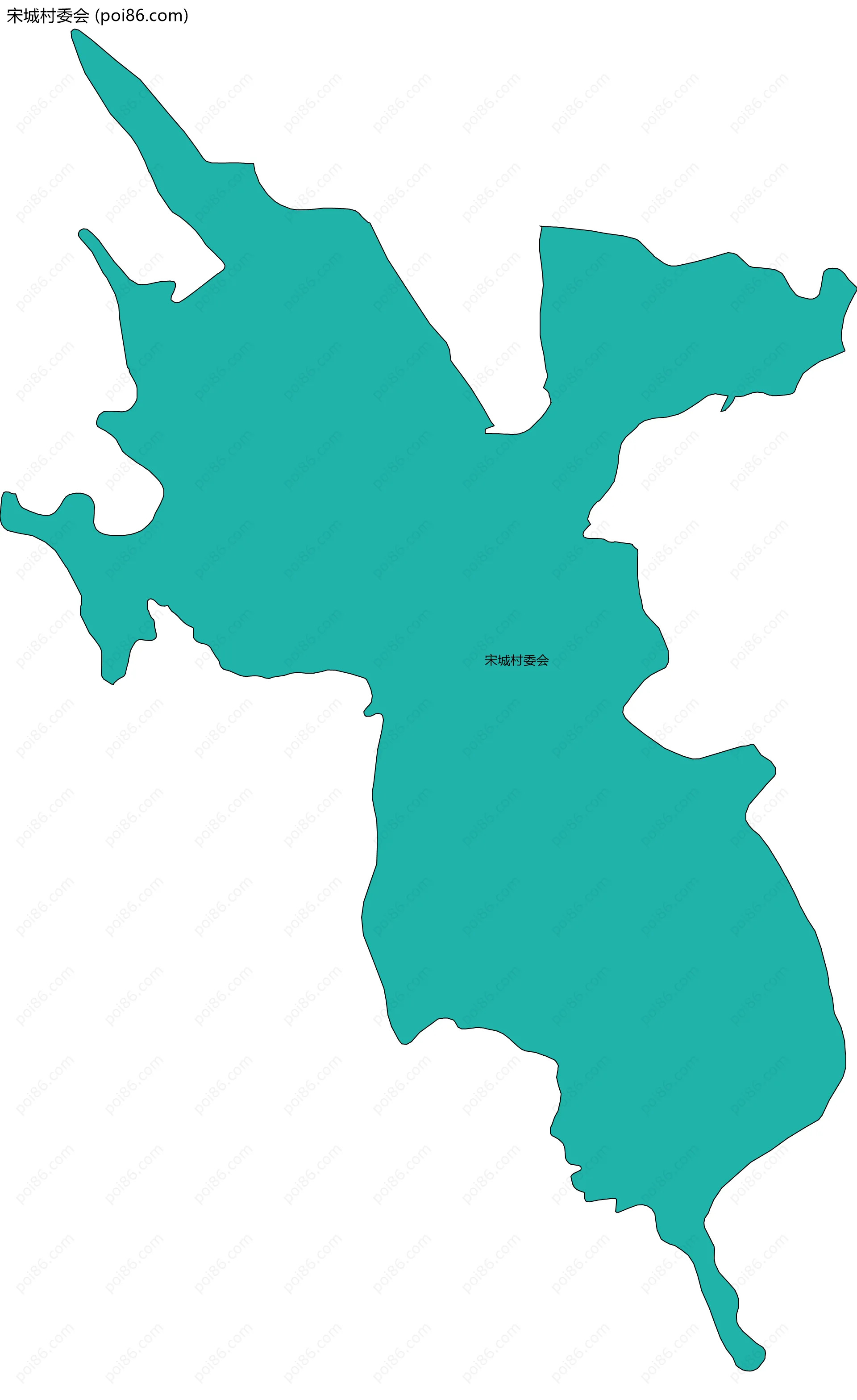 宋城村委会边界地图