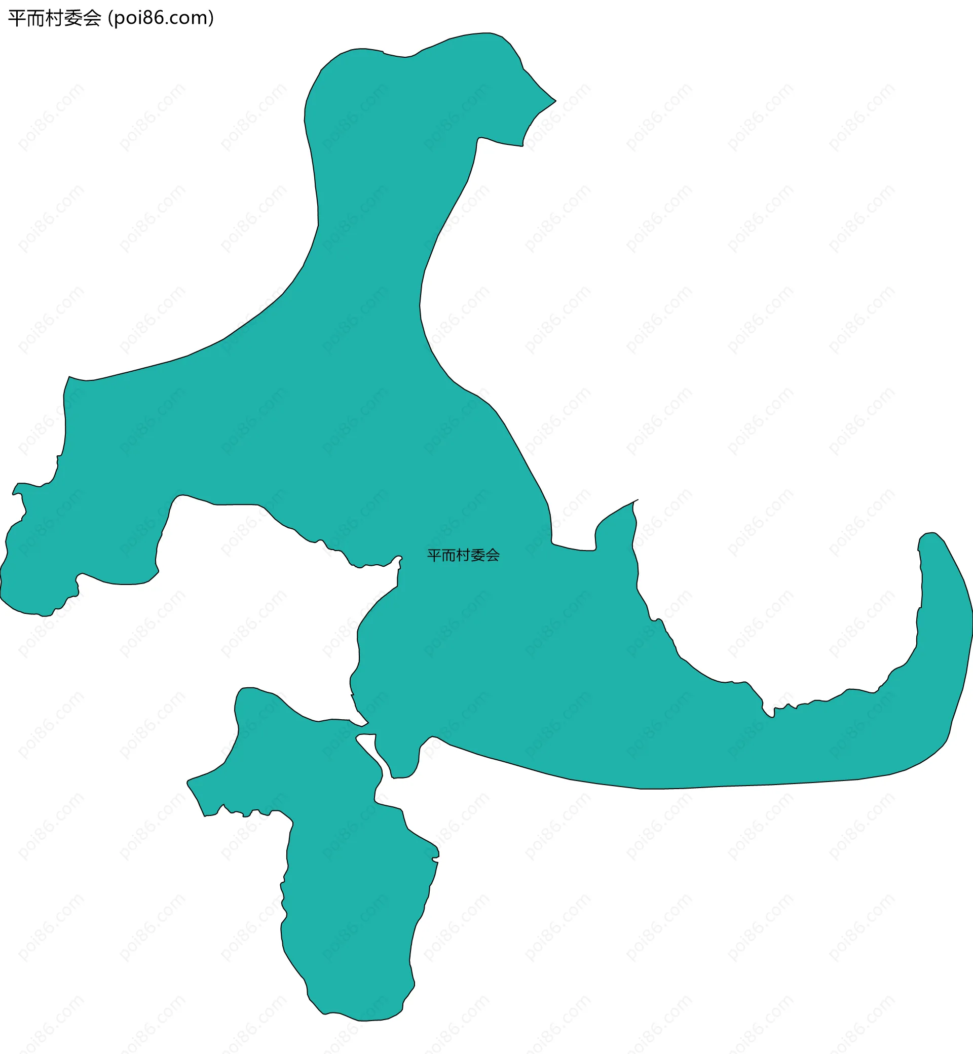 平而村委会边界地图