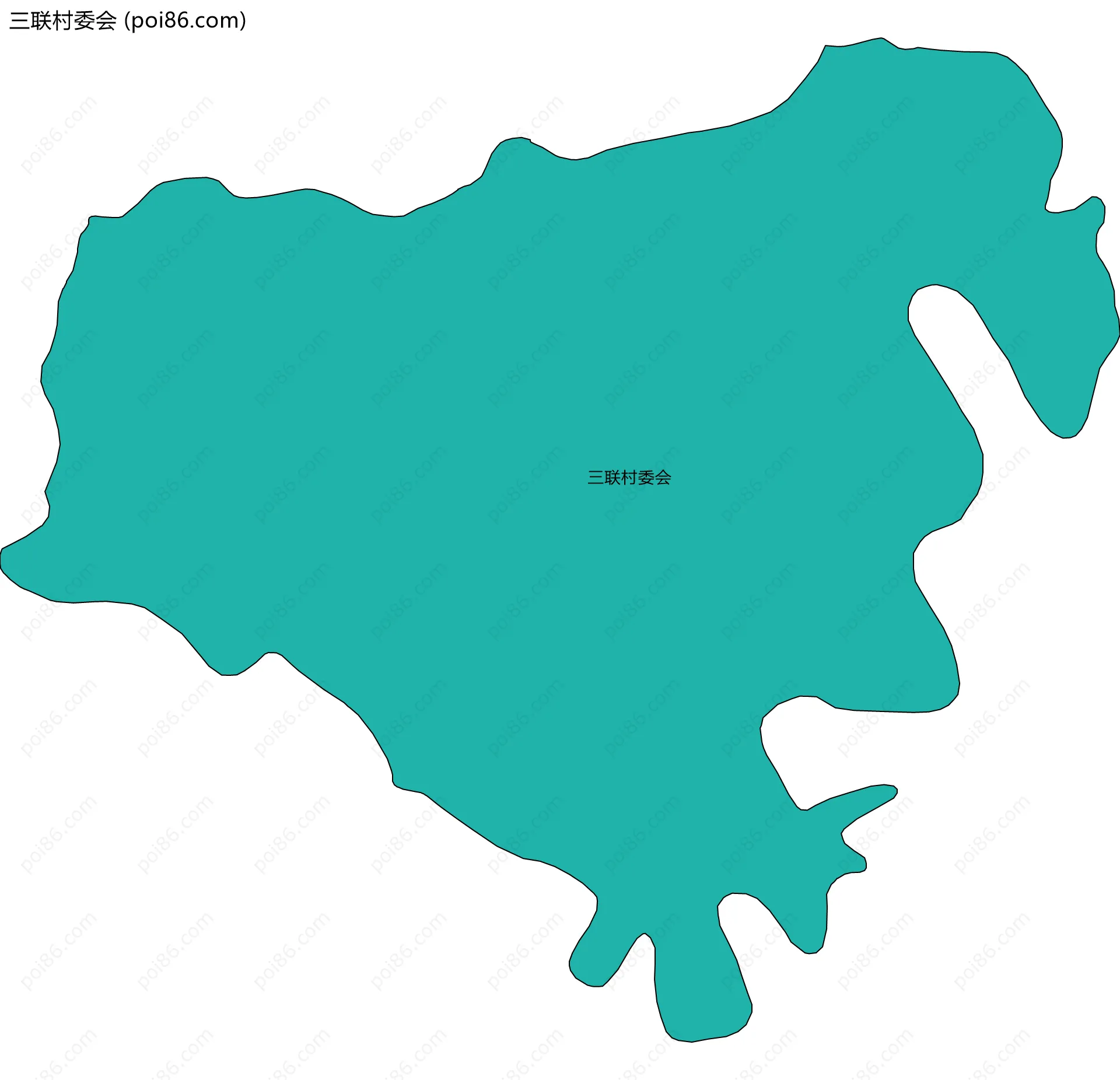 三联村委会边界地图