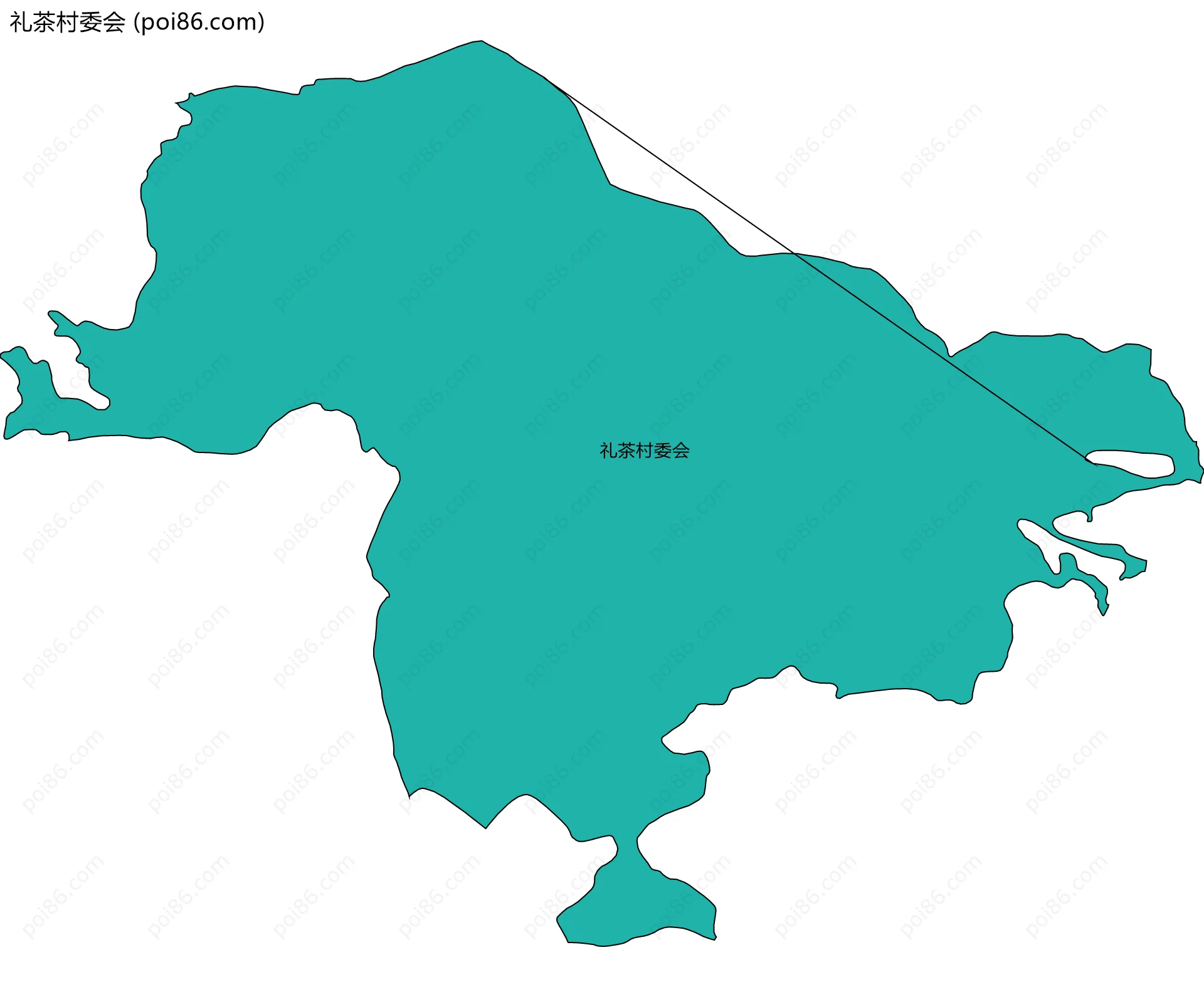 礼茶村委会边界地图