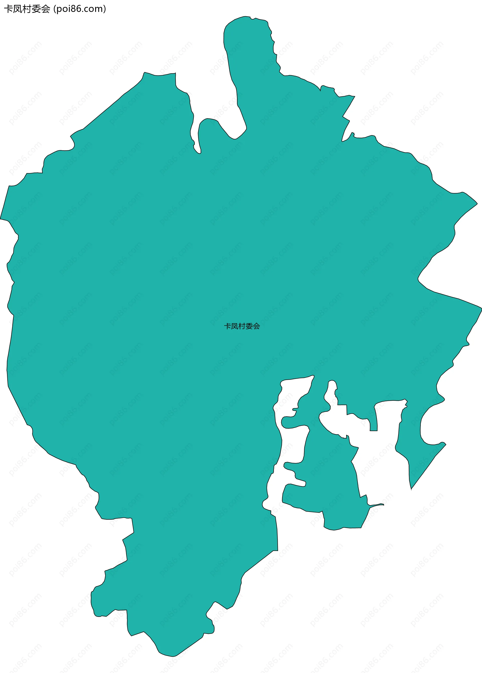 卡凤村委会边界地图