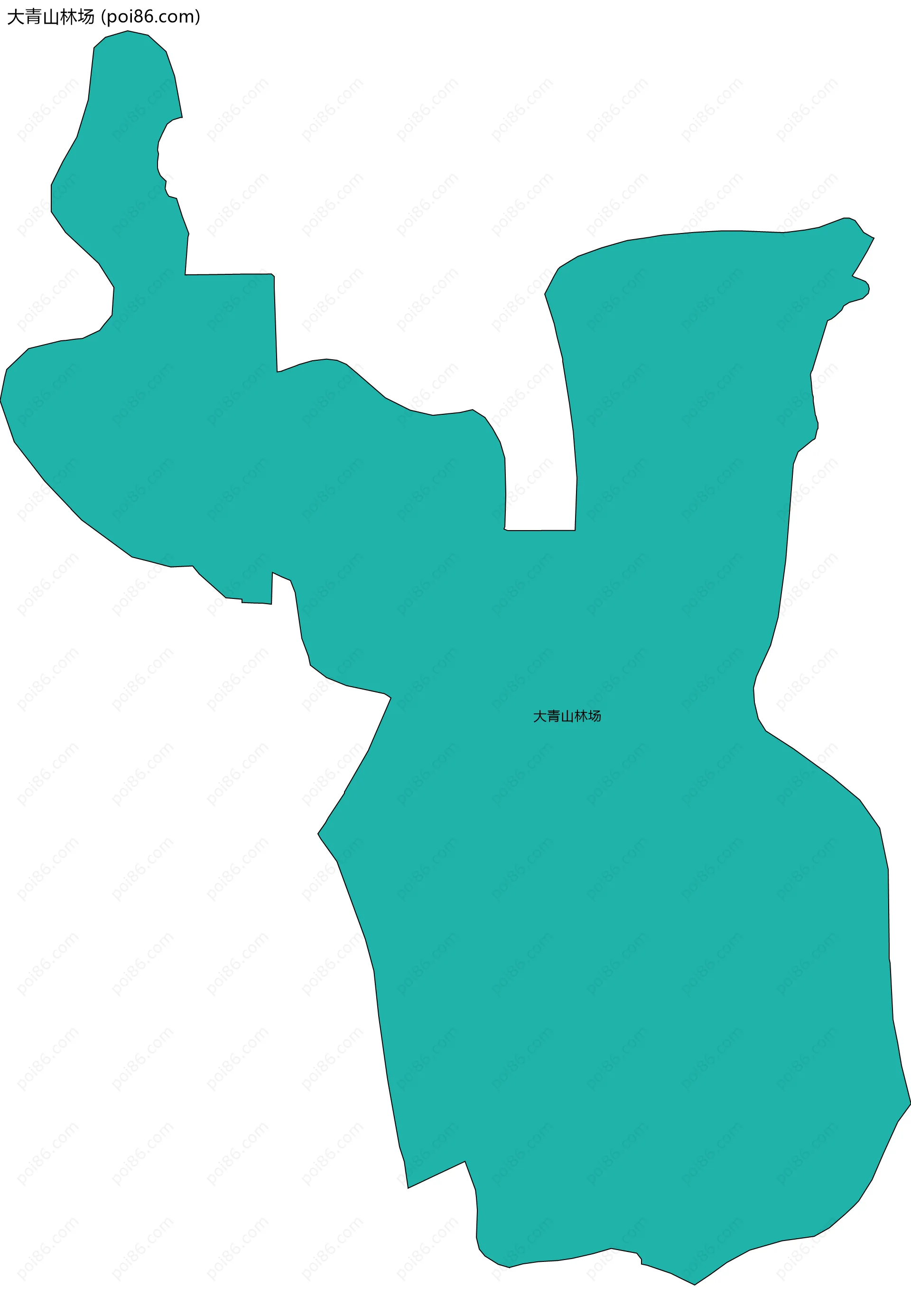 大青山林场边界地图