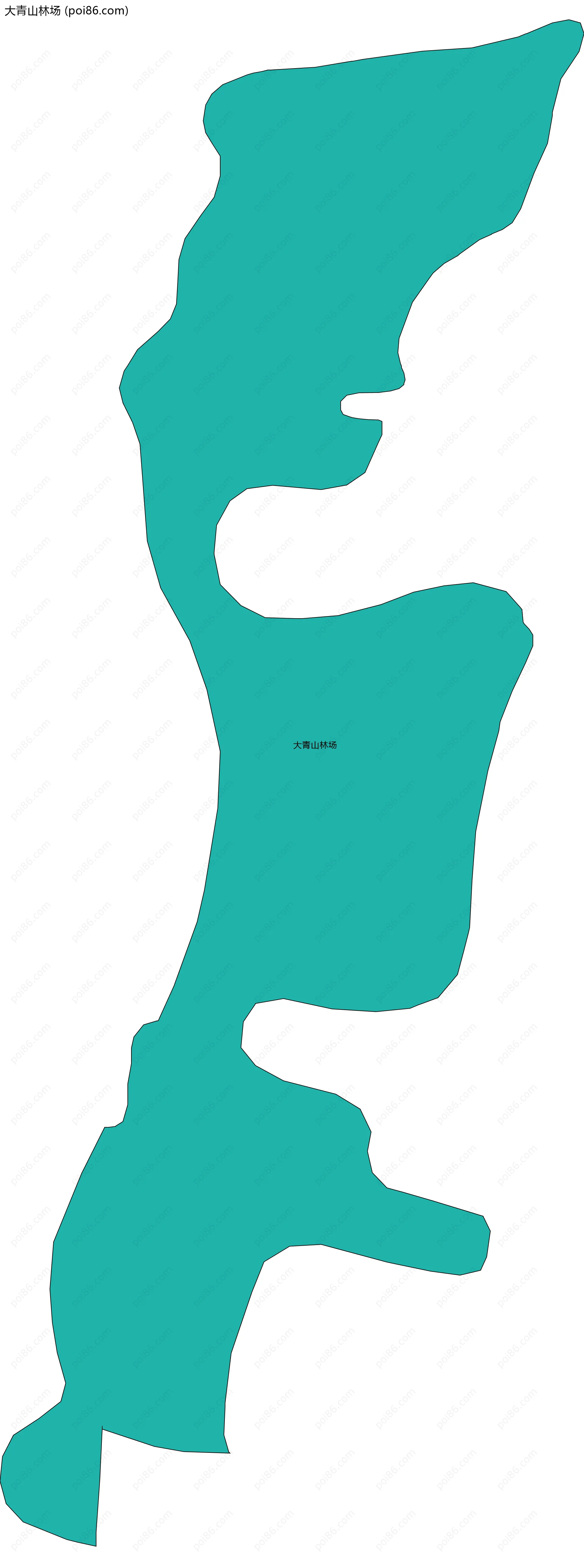 大青山林场边界地图