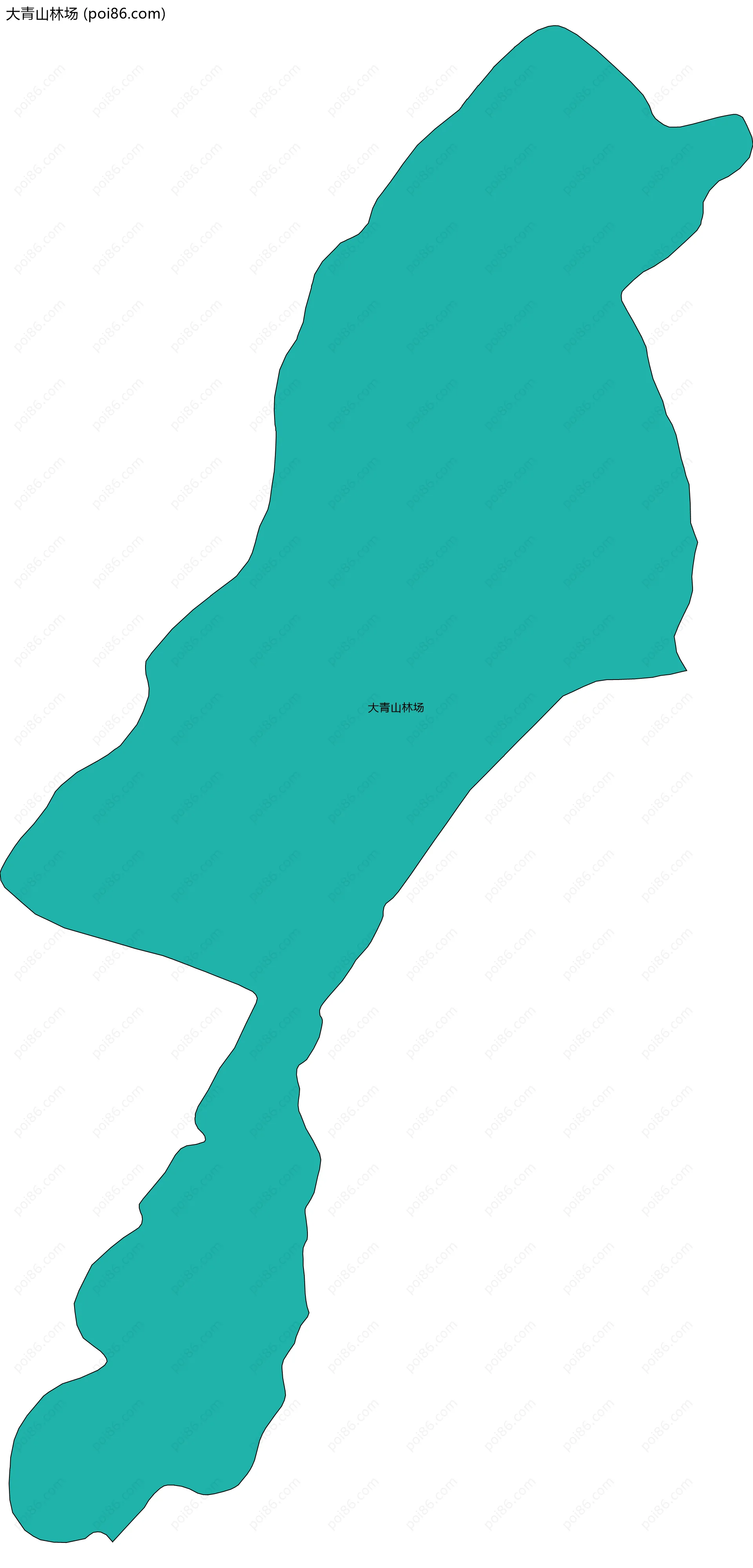 大青山林场边界地图