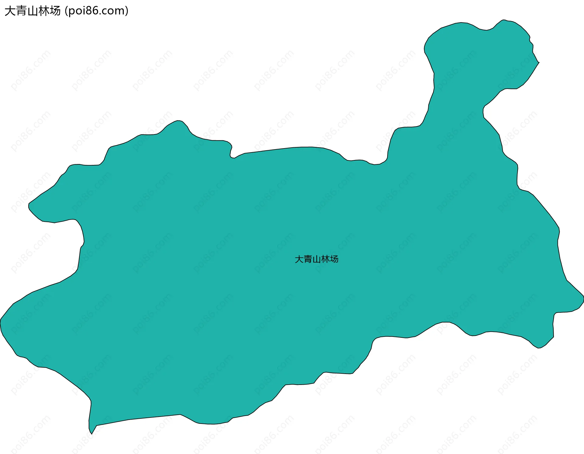 大青山林场边界地图