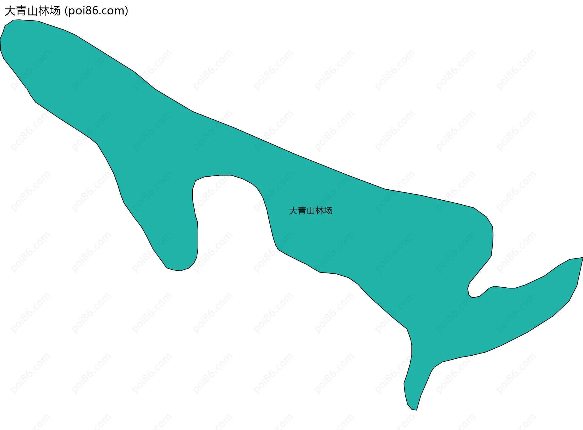 大青山林场边界地图