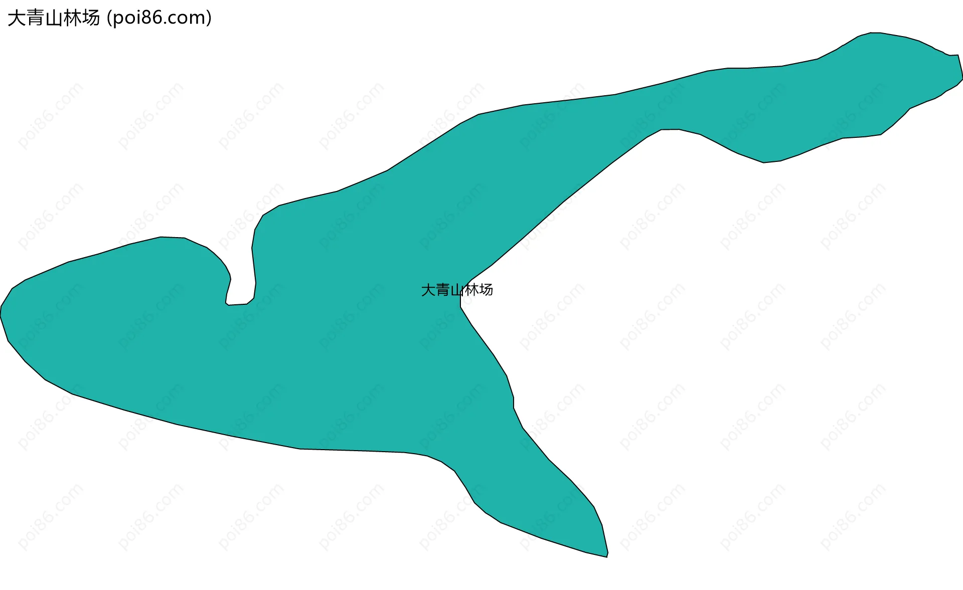 大青山林场边界地图