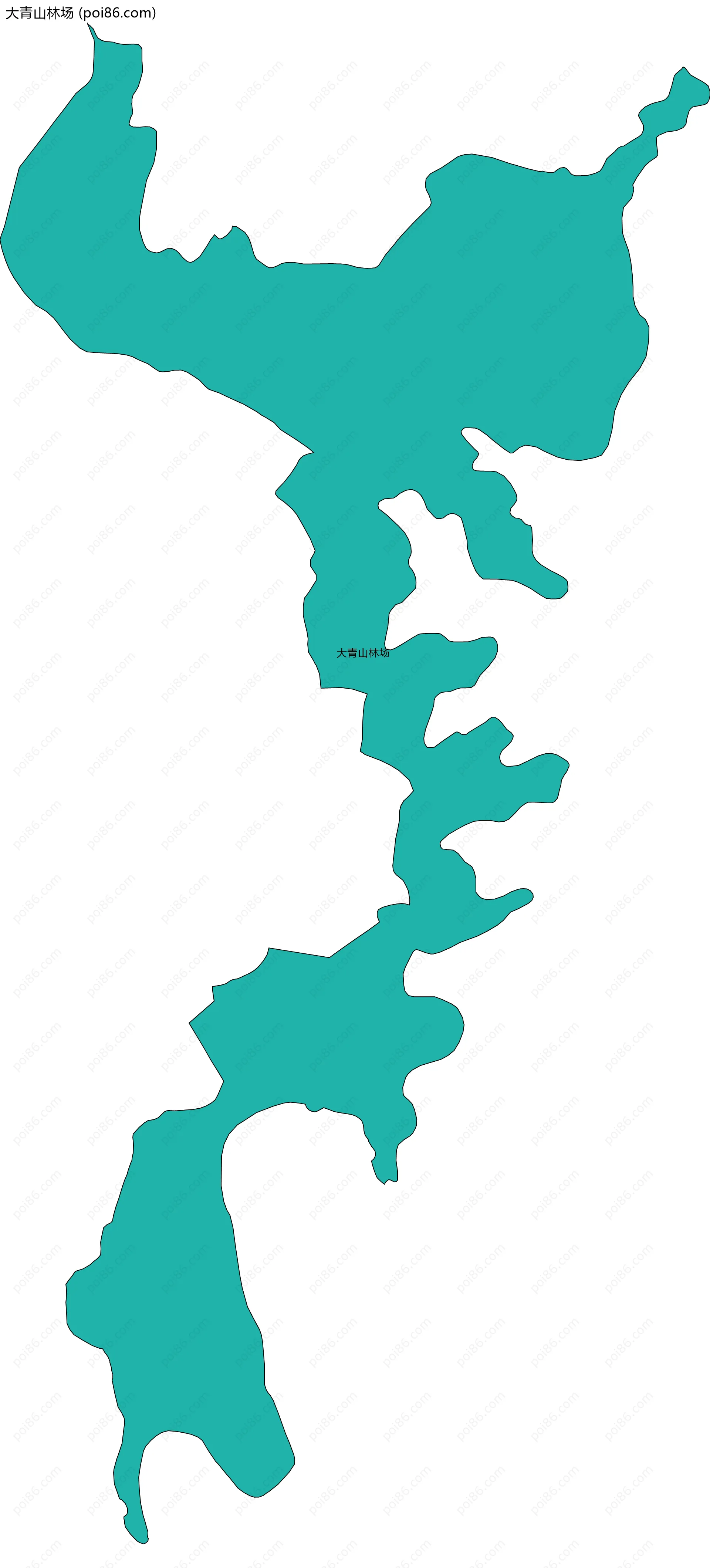 大青山林场边界地图