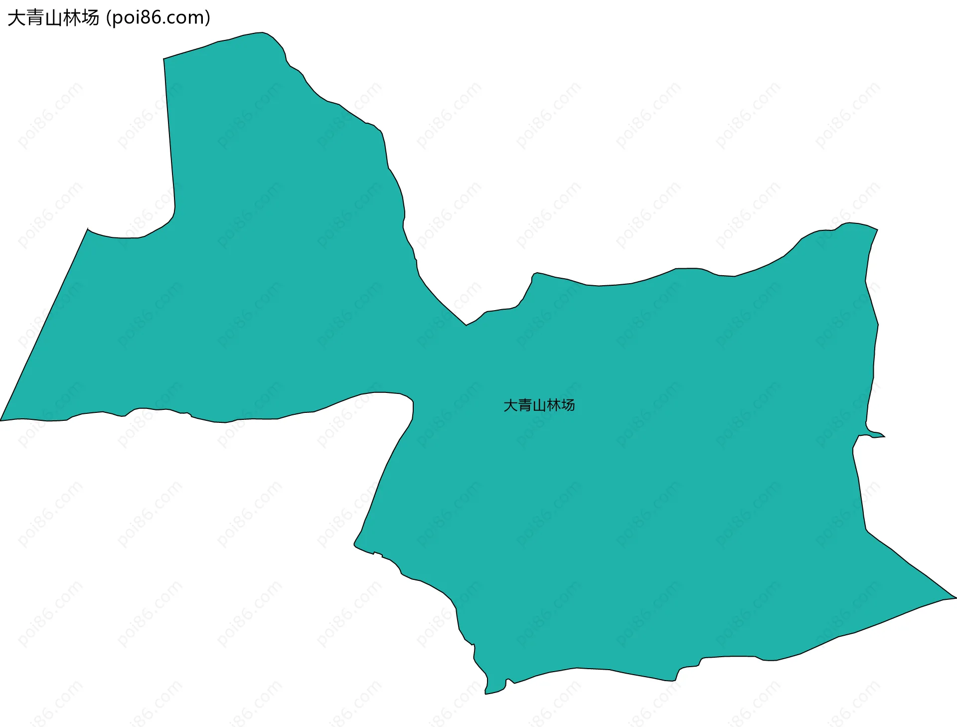 大青山林场边界地图