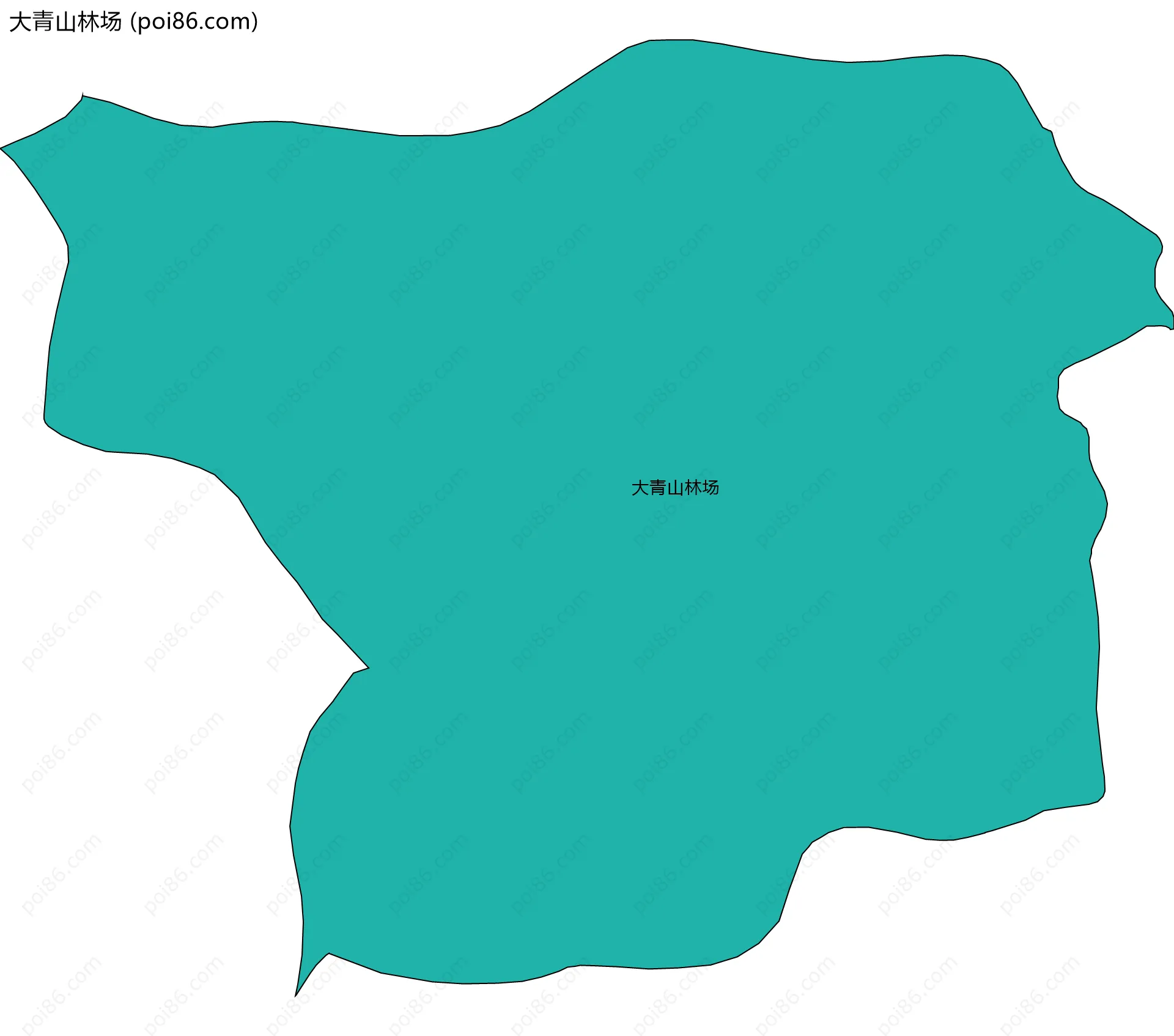 大青山林场边界地图