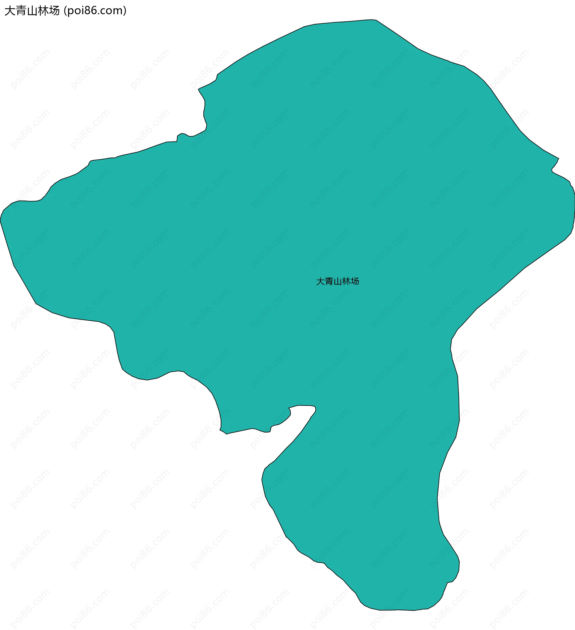 大青山林场边界地图