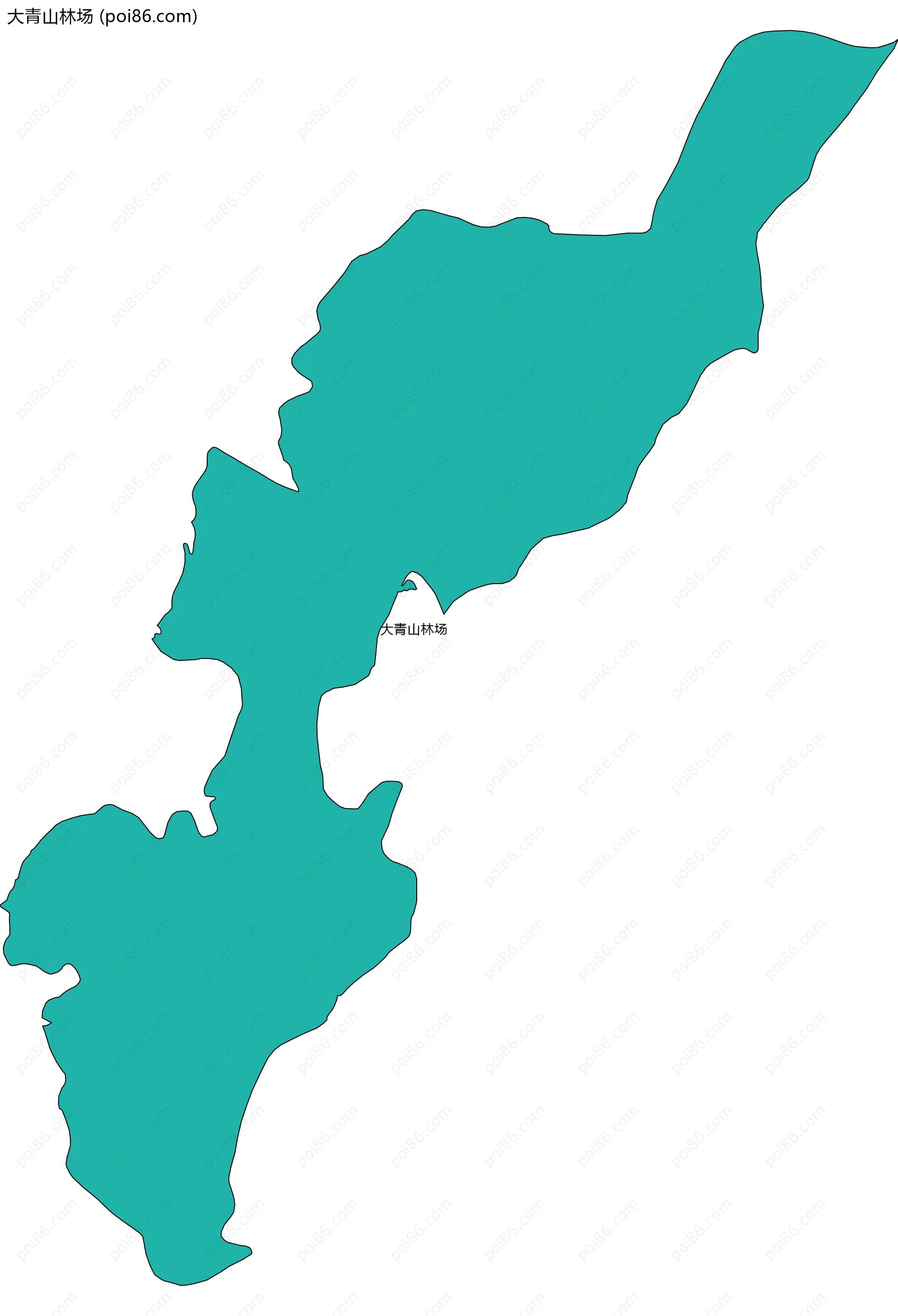 大青山林场边界地图