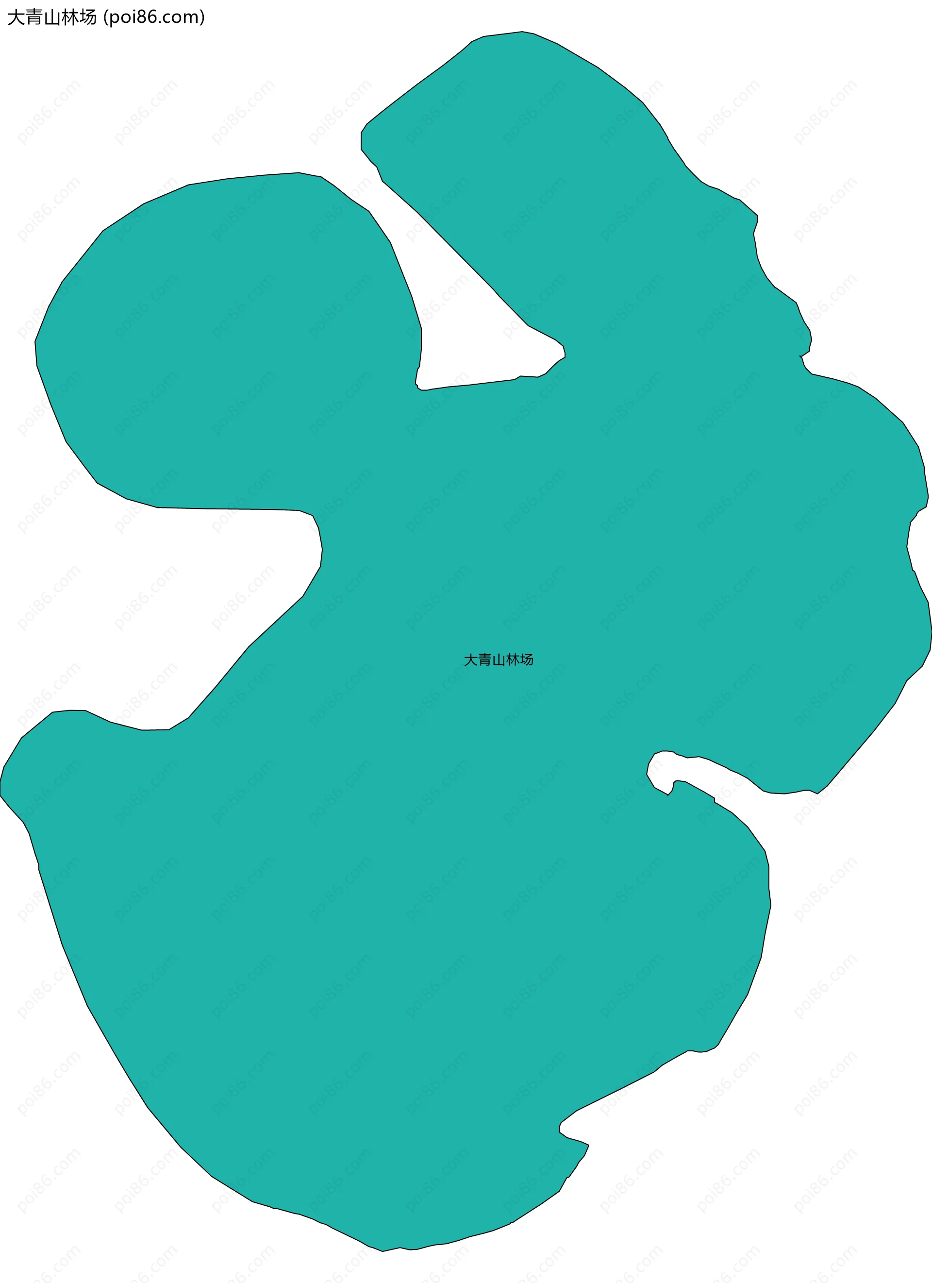 大青山林场边界地图