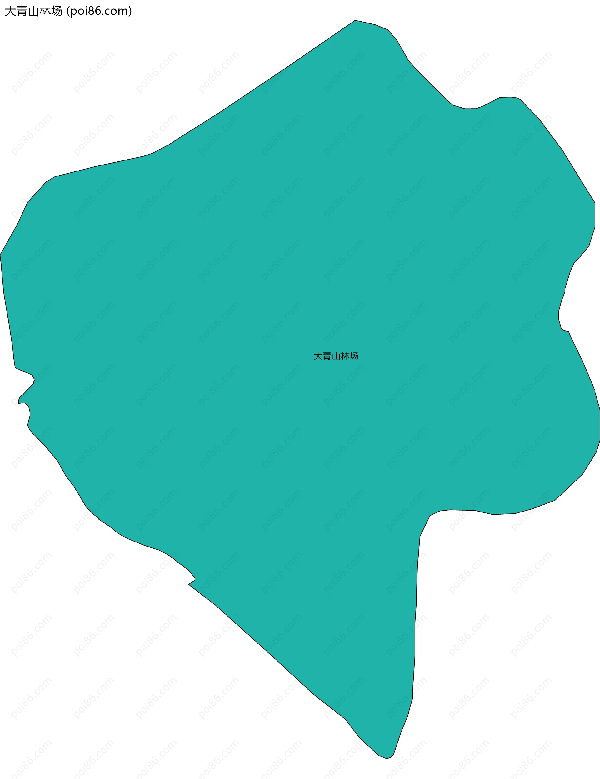 大青山林场边界地图