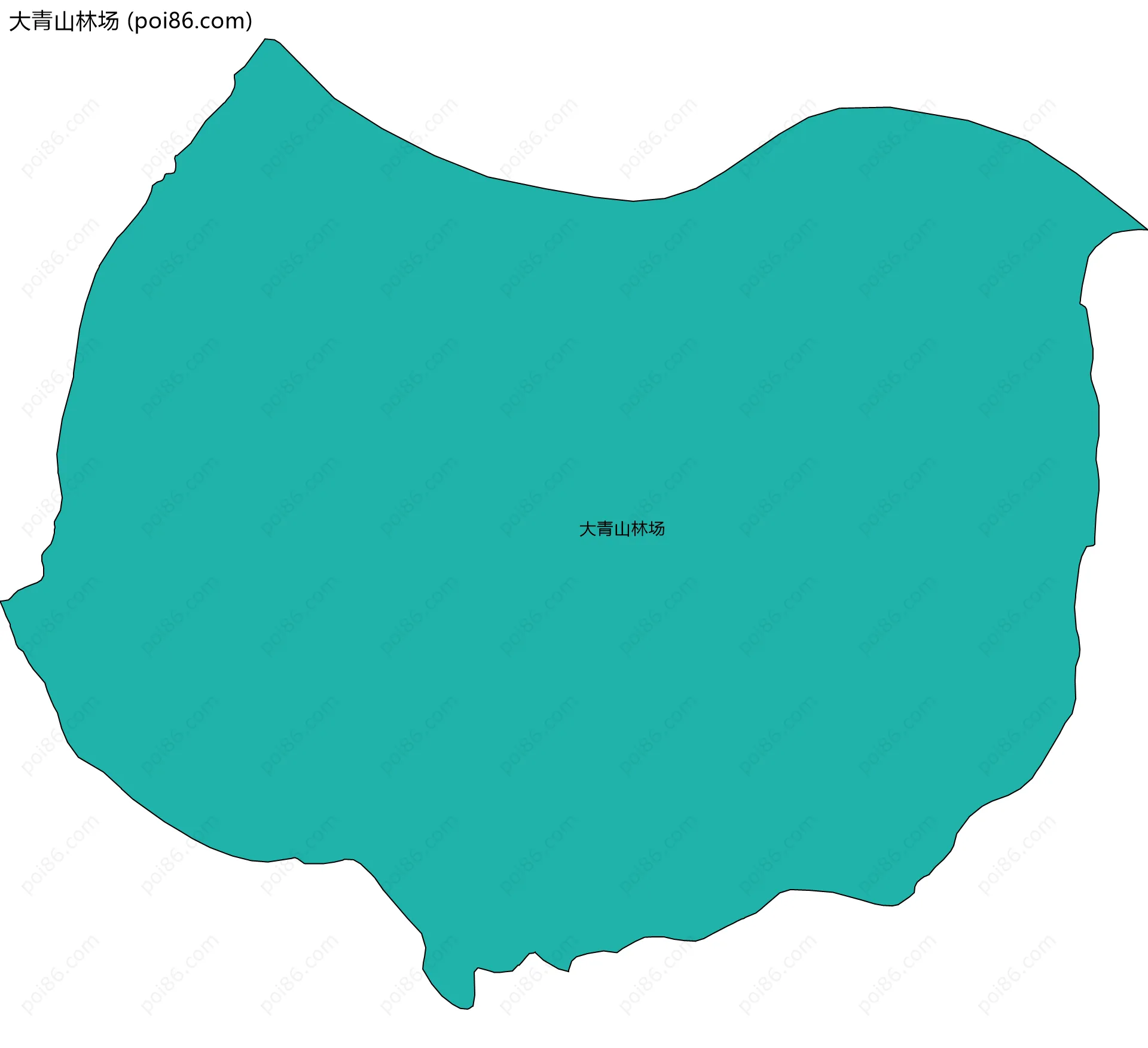 大青山林场边界地图