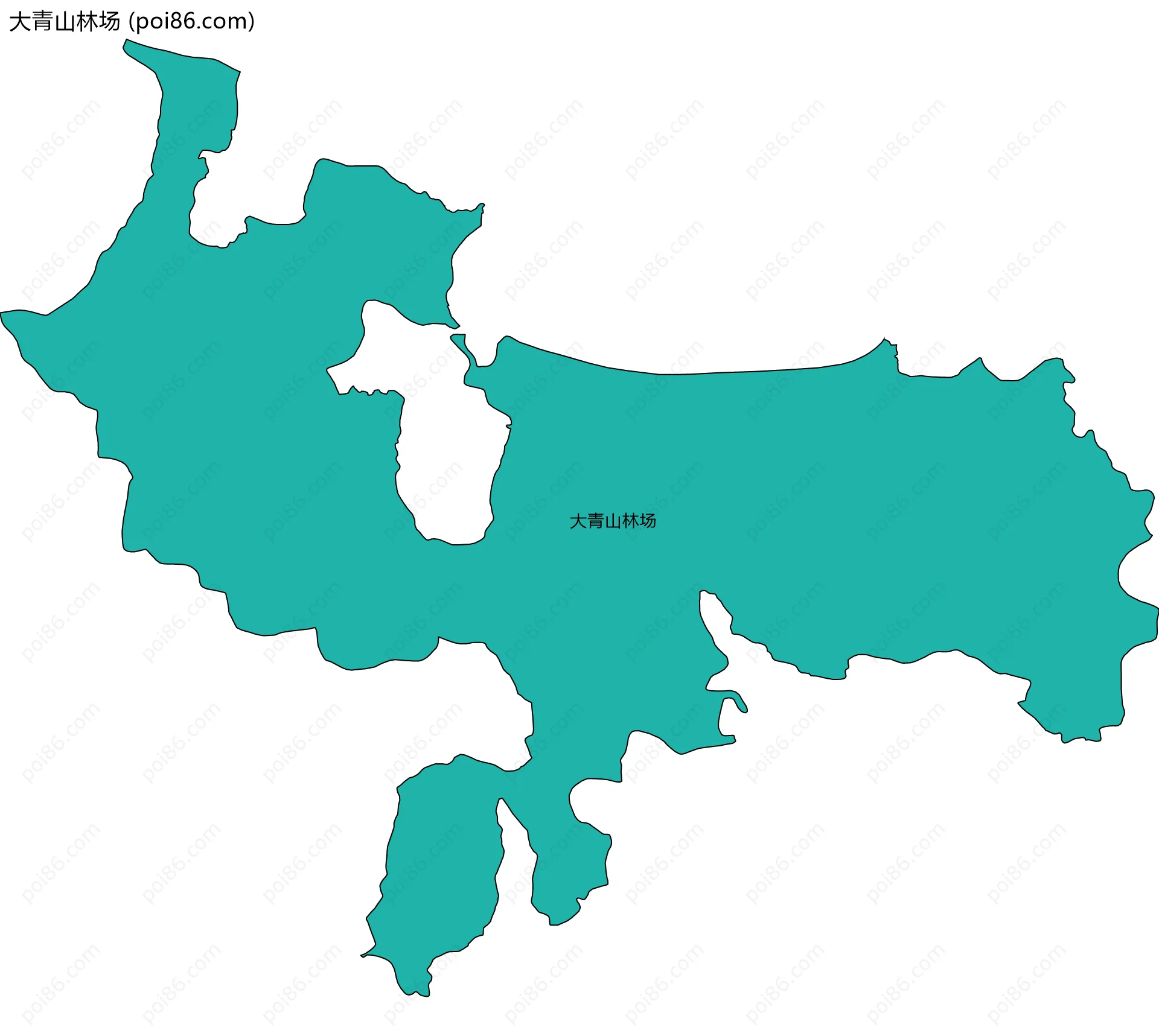 大青山林场边界地图