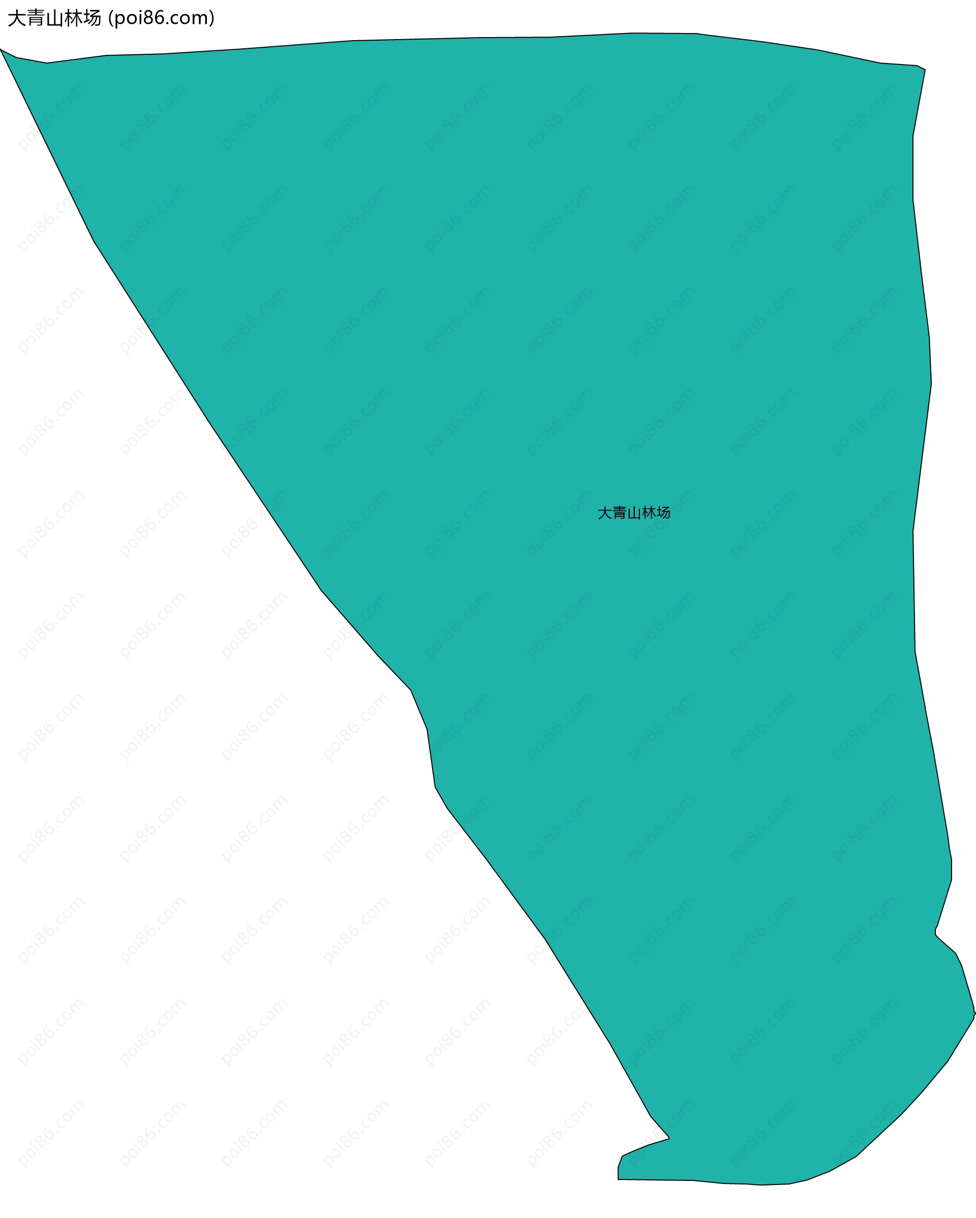 大青山林场边界地图