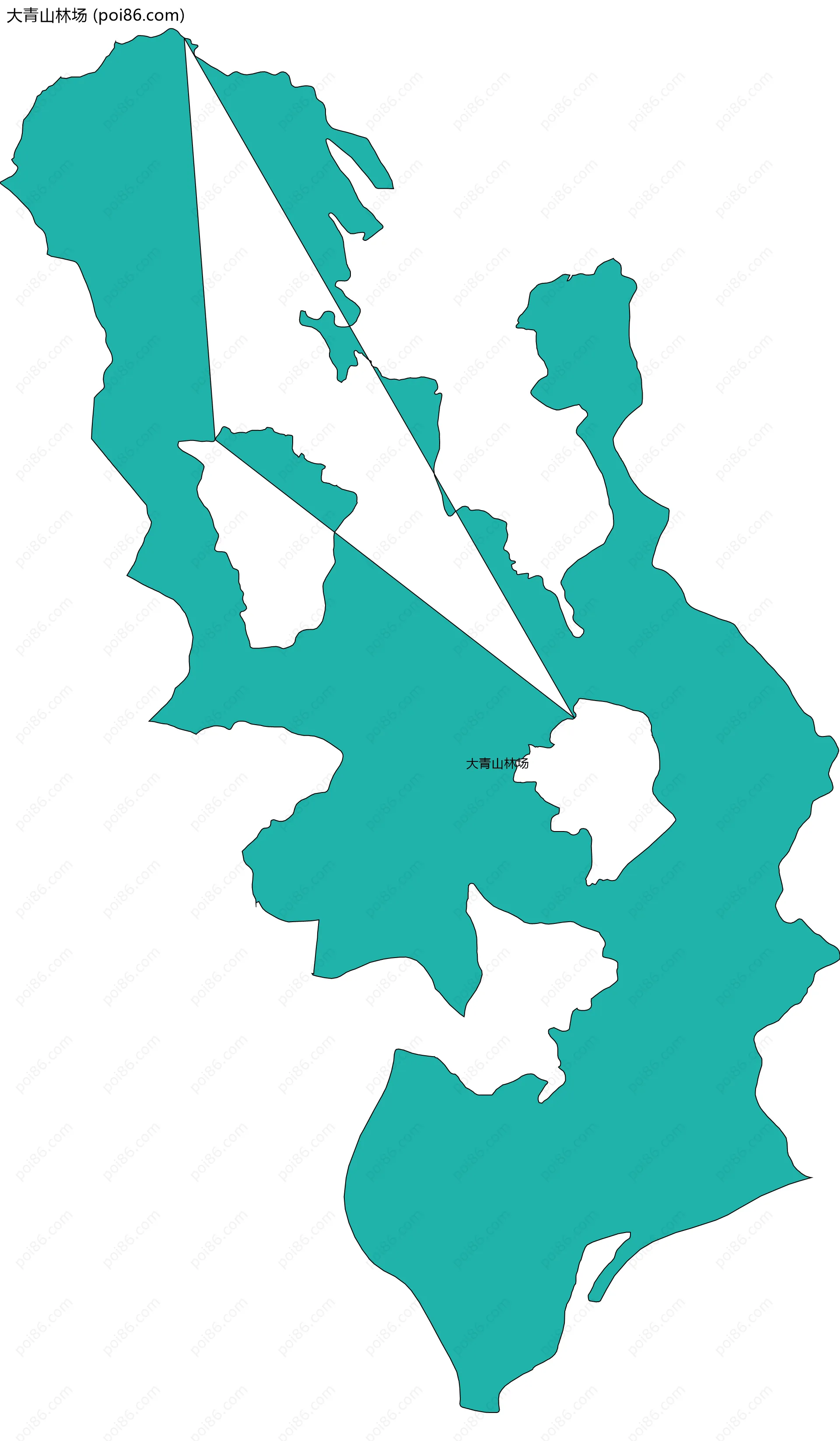 大青山林场边界地图