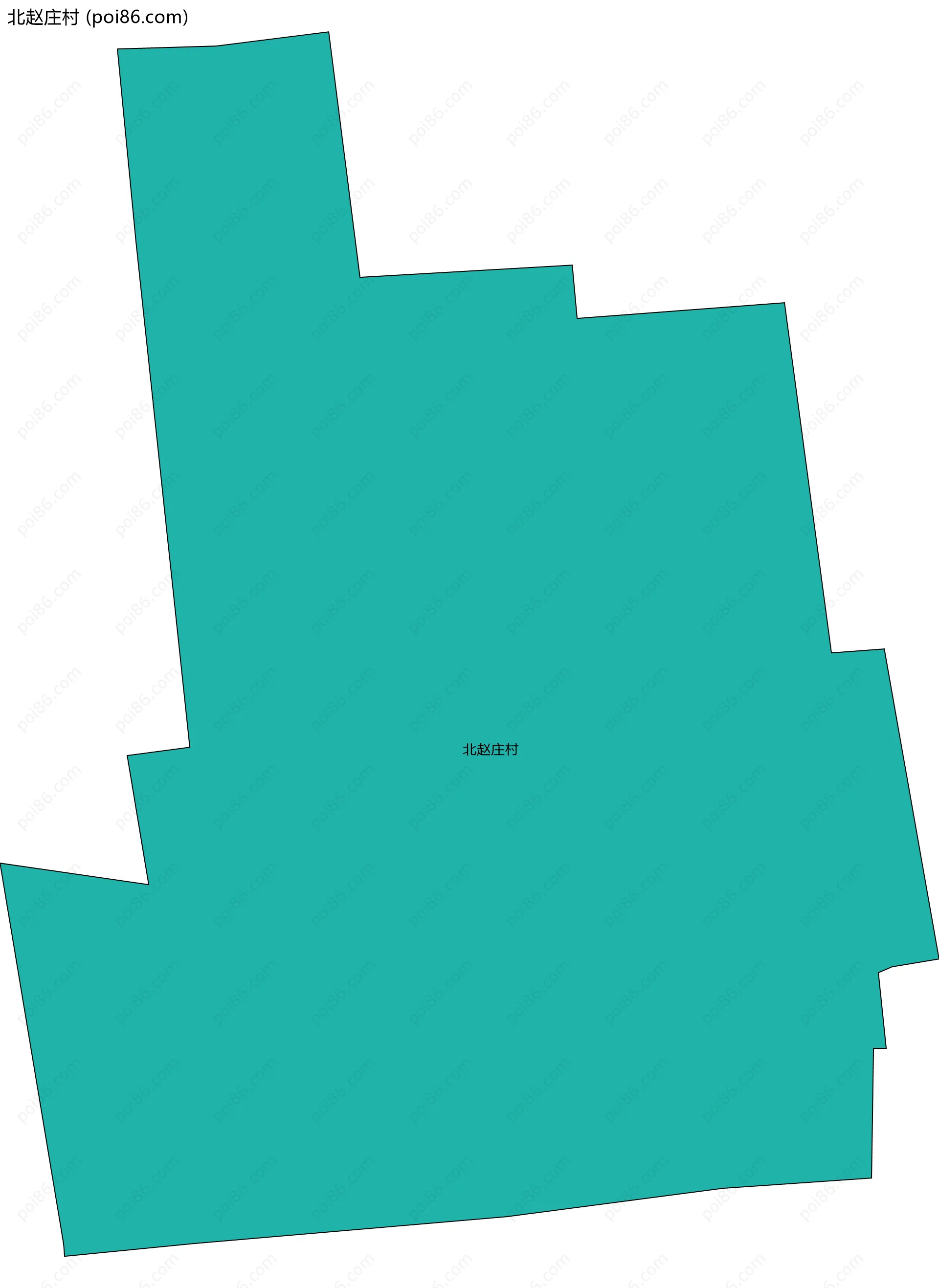 北赵庄村边界地图