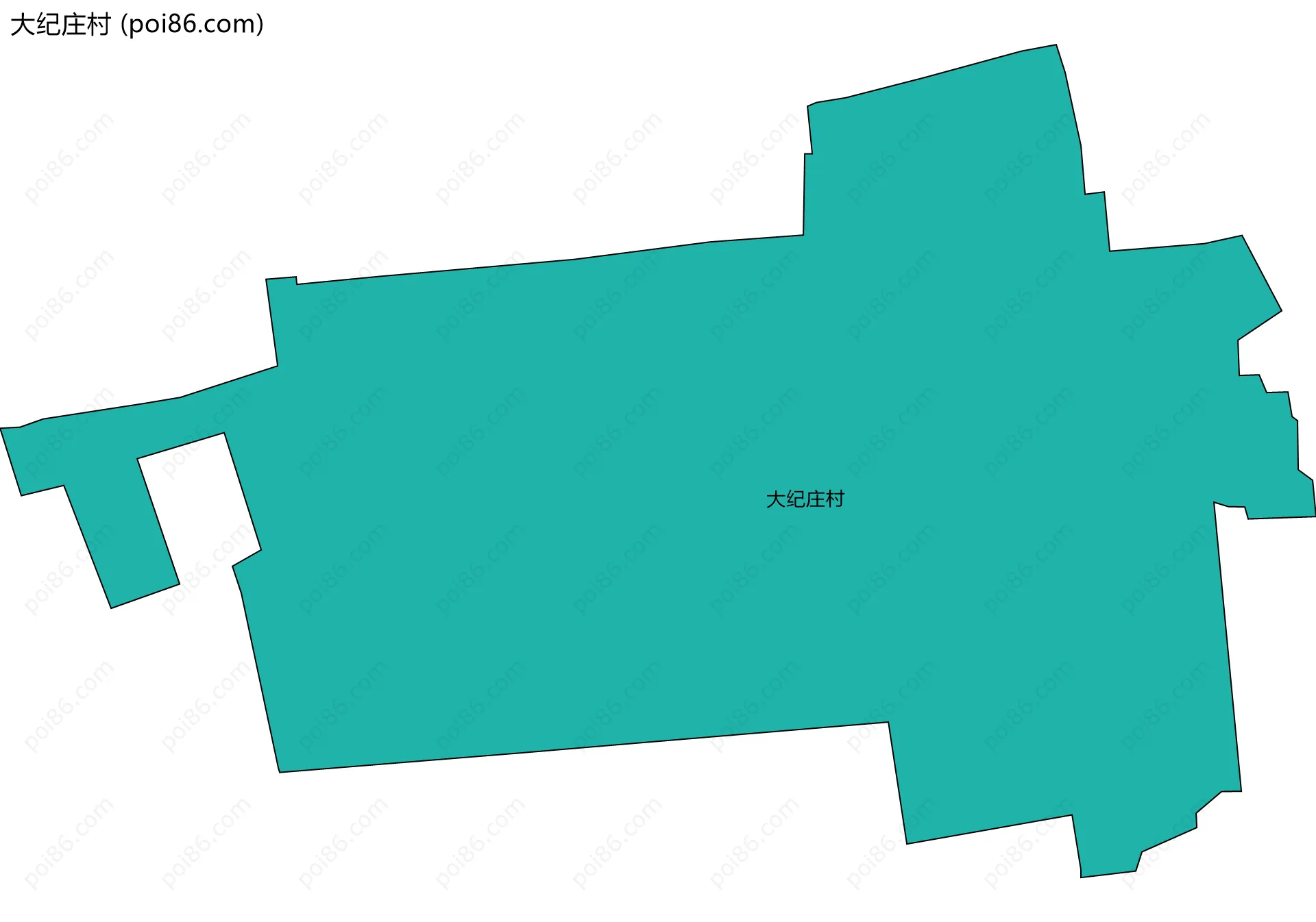 大纪庄村边界地图