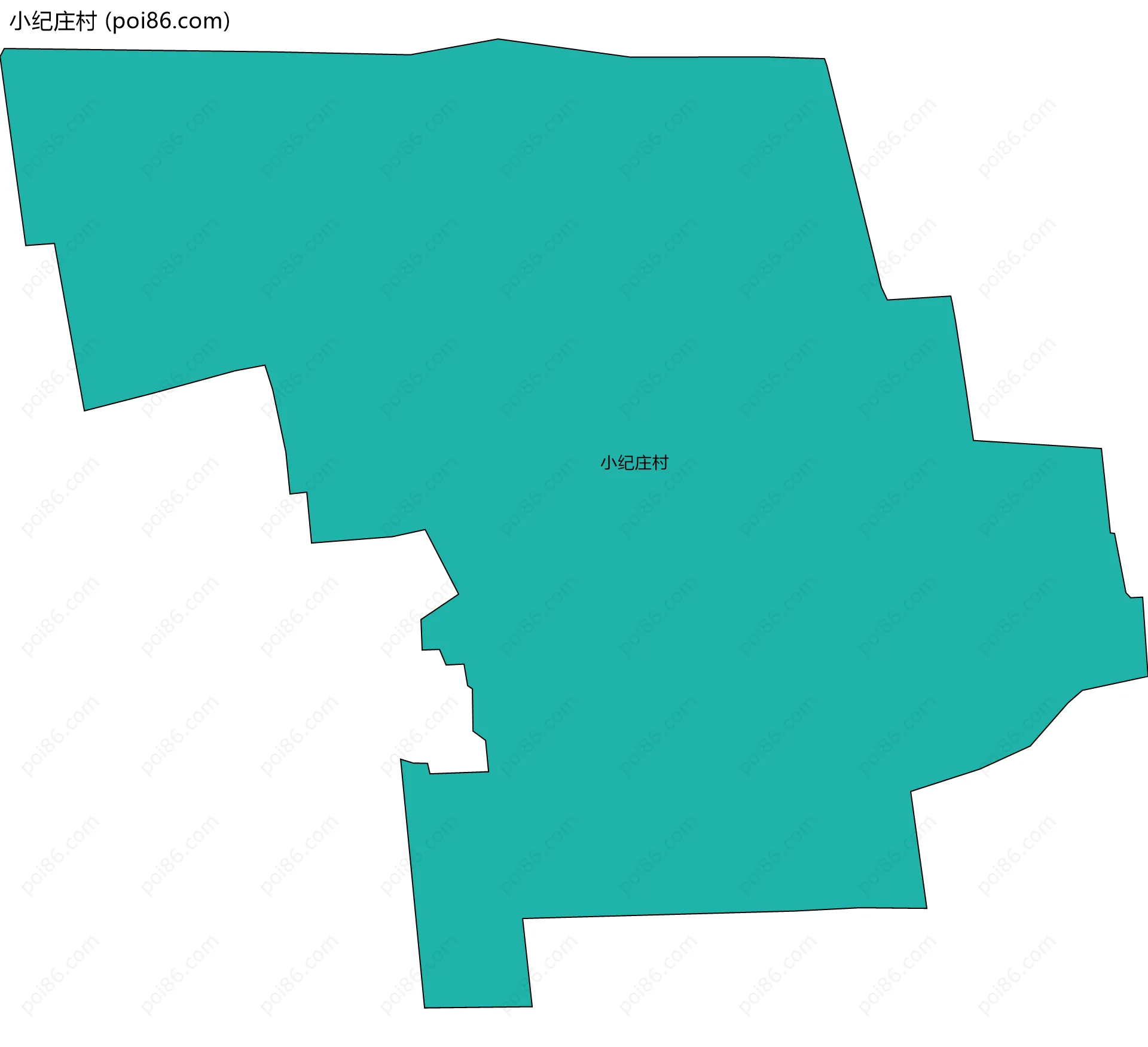 小纪庄村边界地图
