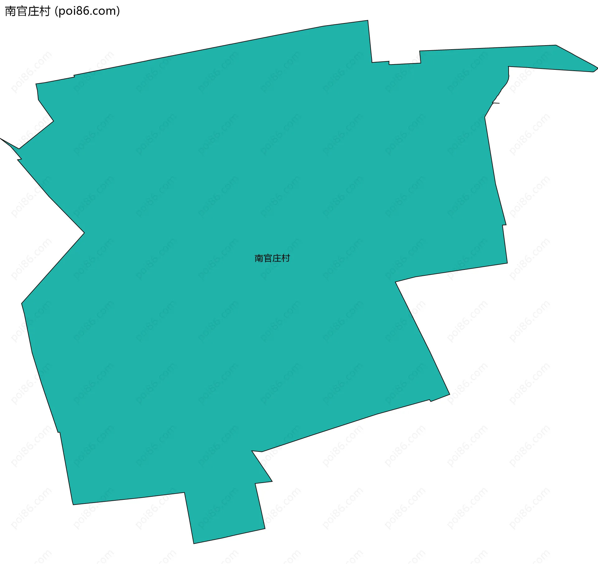 南官庄村边界地图