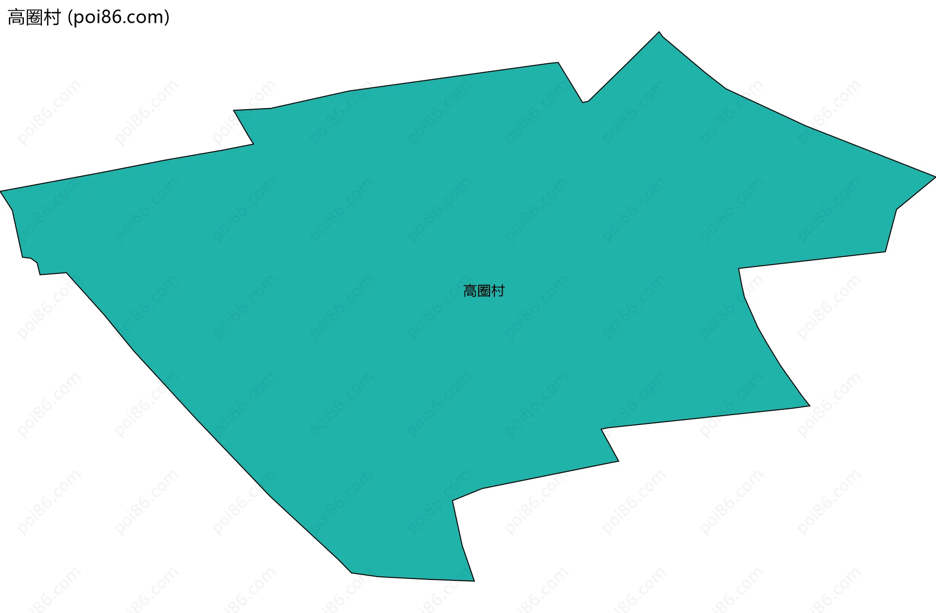 高圈村边界地图