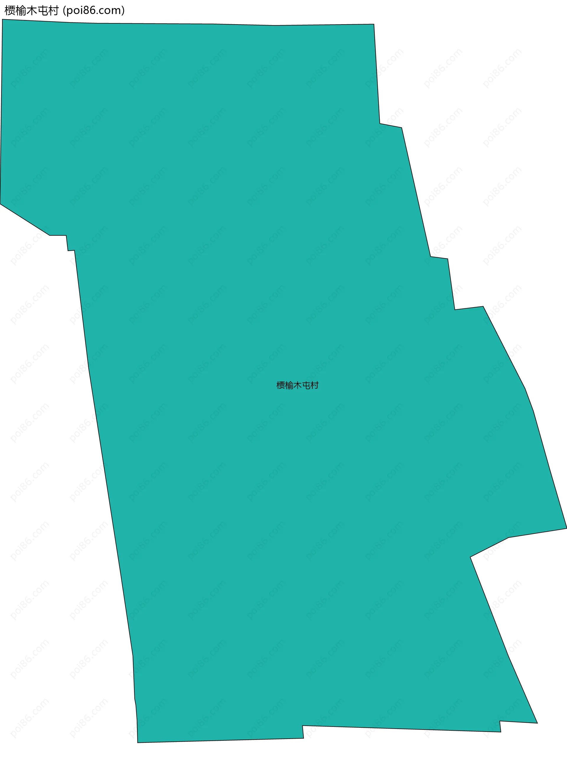 槚榆木屯村边界地图