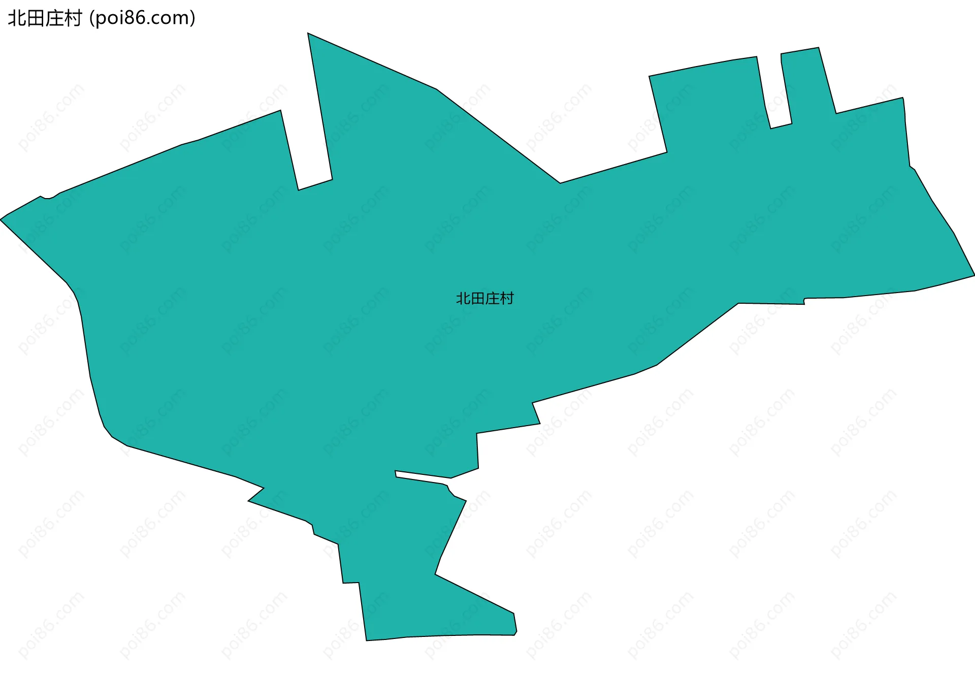 北田庄村边界地图