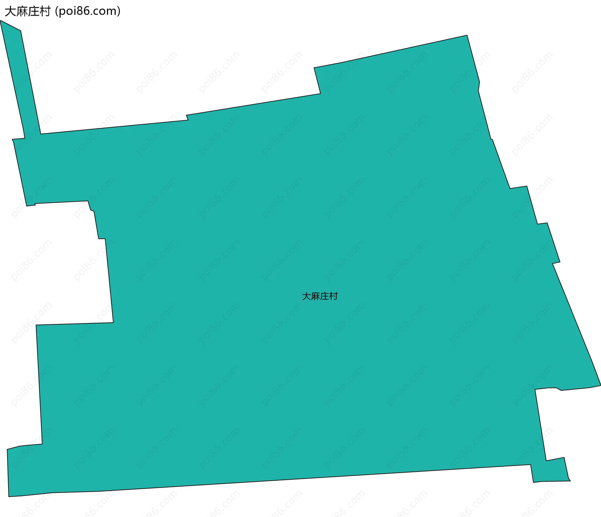 大麻庄村边界地图