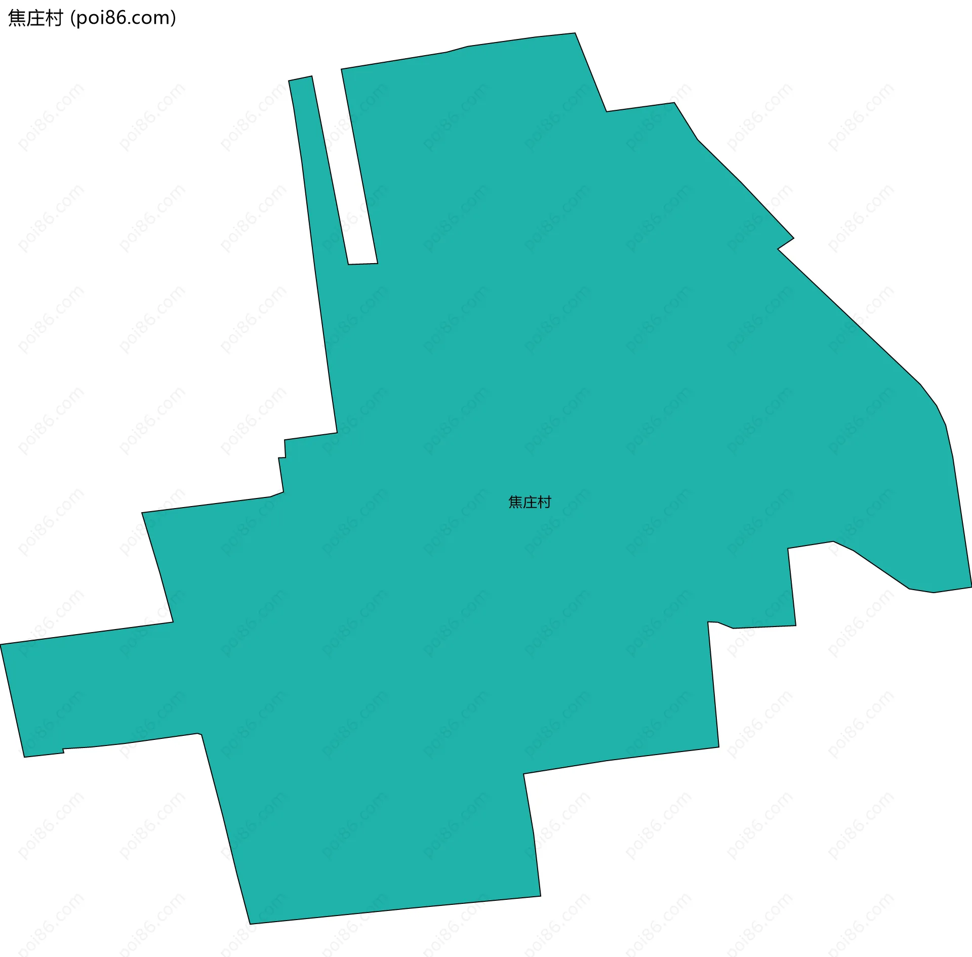 焦庄村边界地图