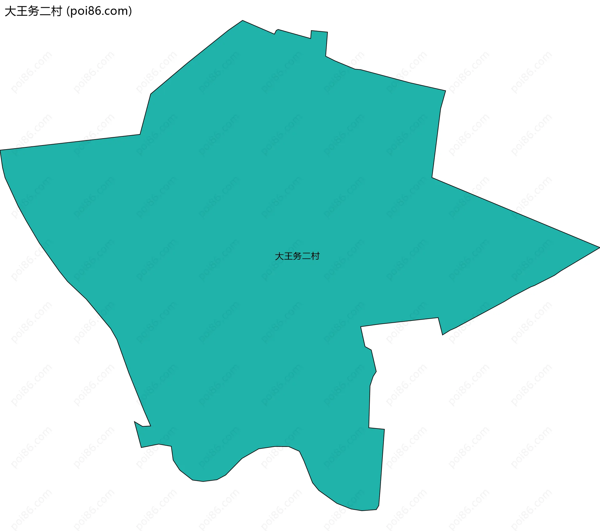 大王务二村边界地图