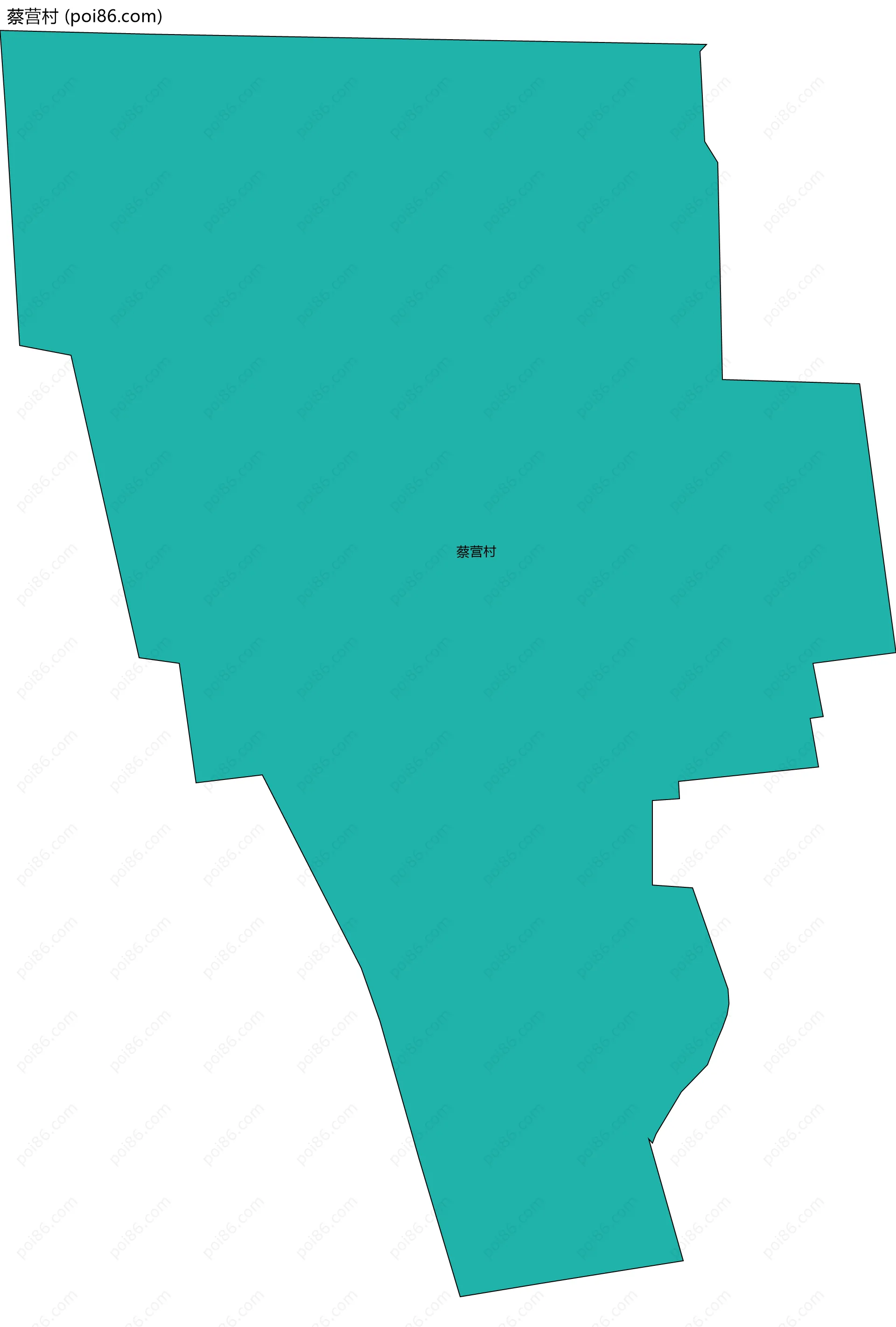 蔡营村边界地图