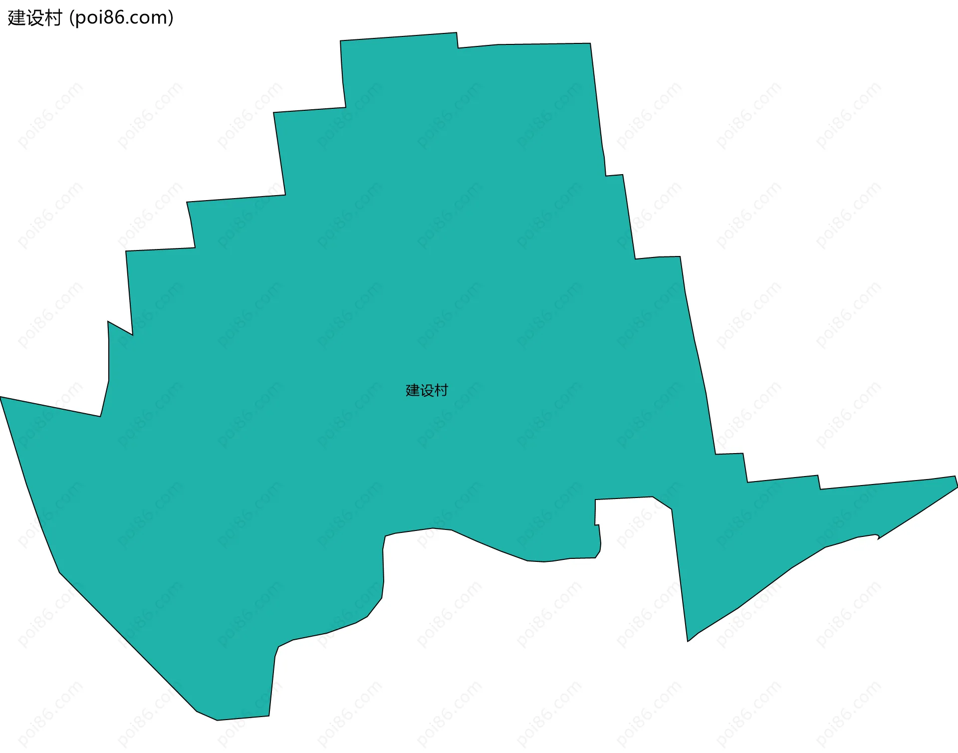 建设村边界地图