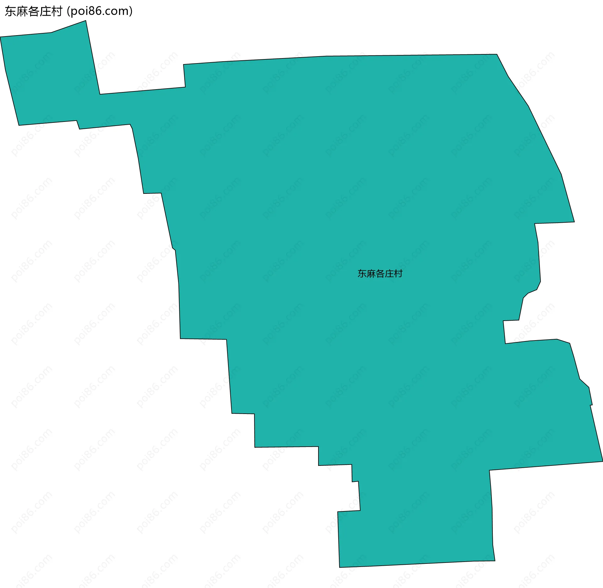 东麻各庄村边界地图
