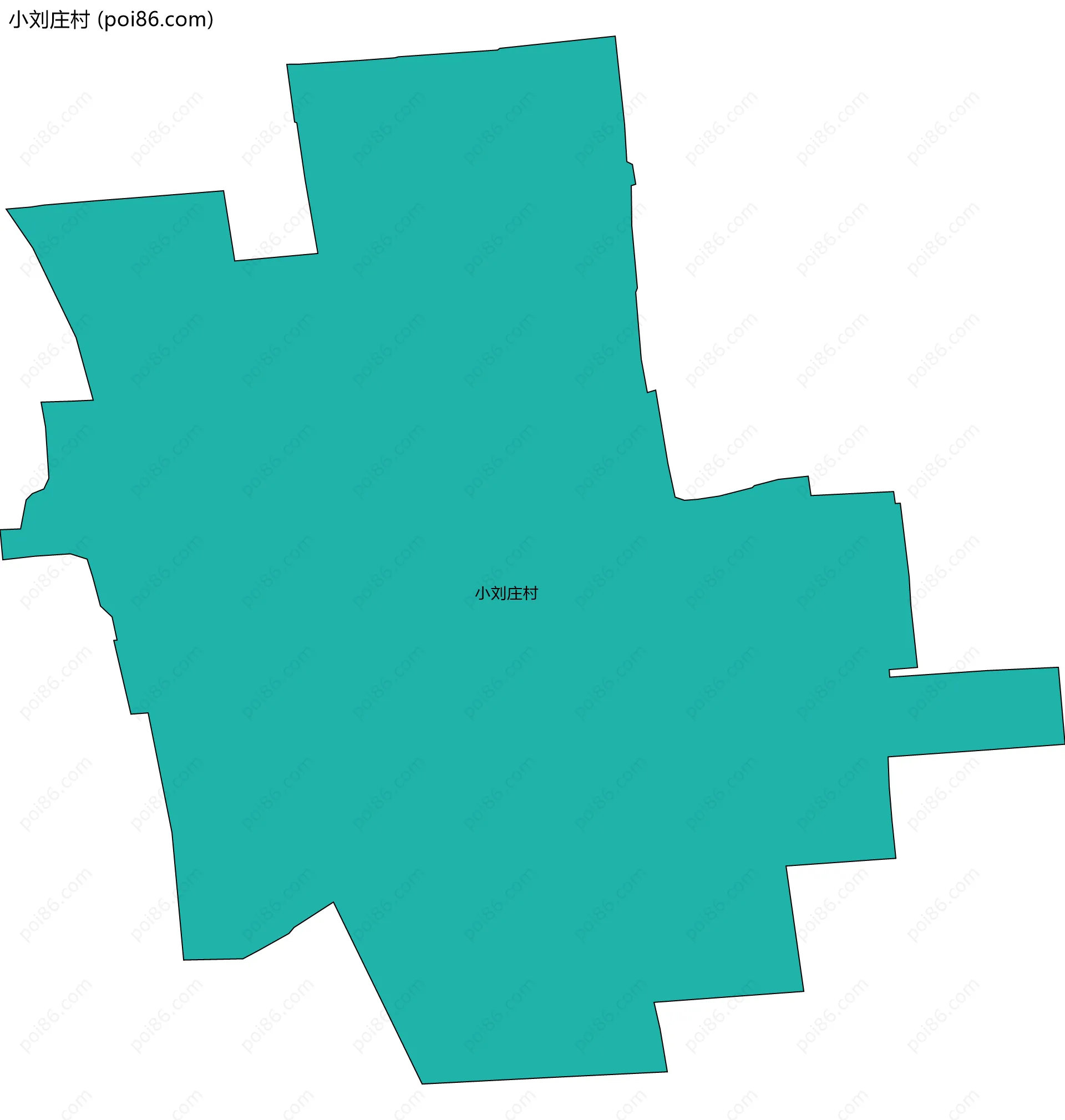 小刘庄村边界地图