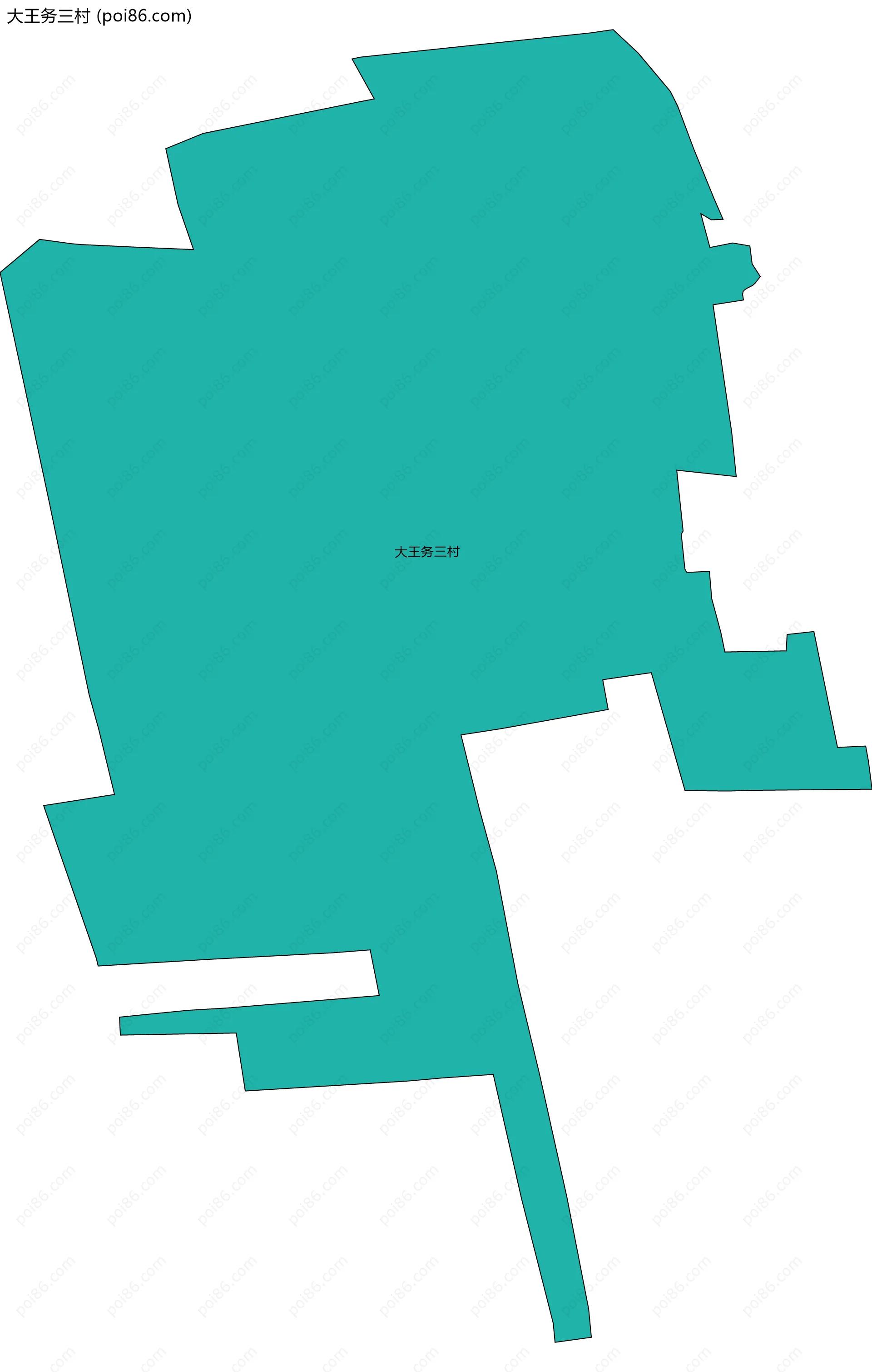 大王务三村边界地图