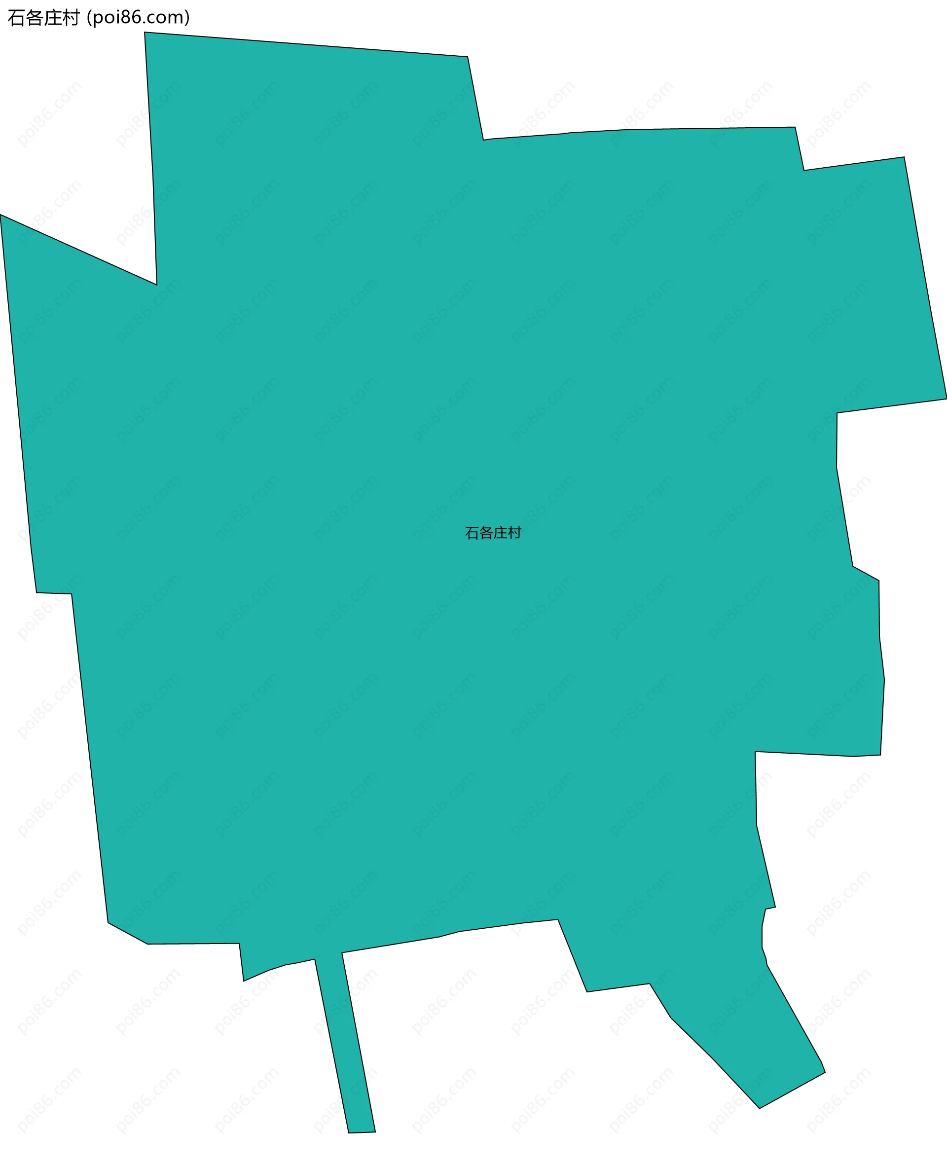 石各庄村边界地图