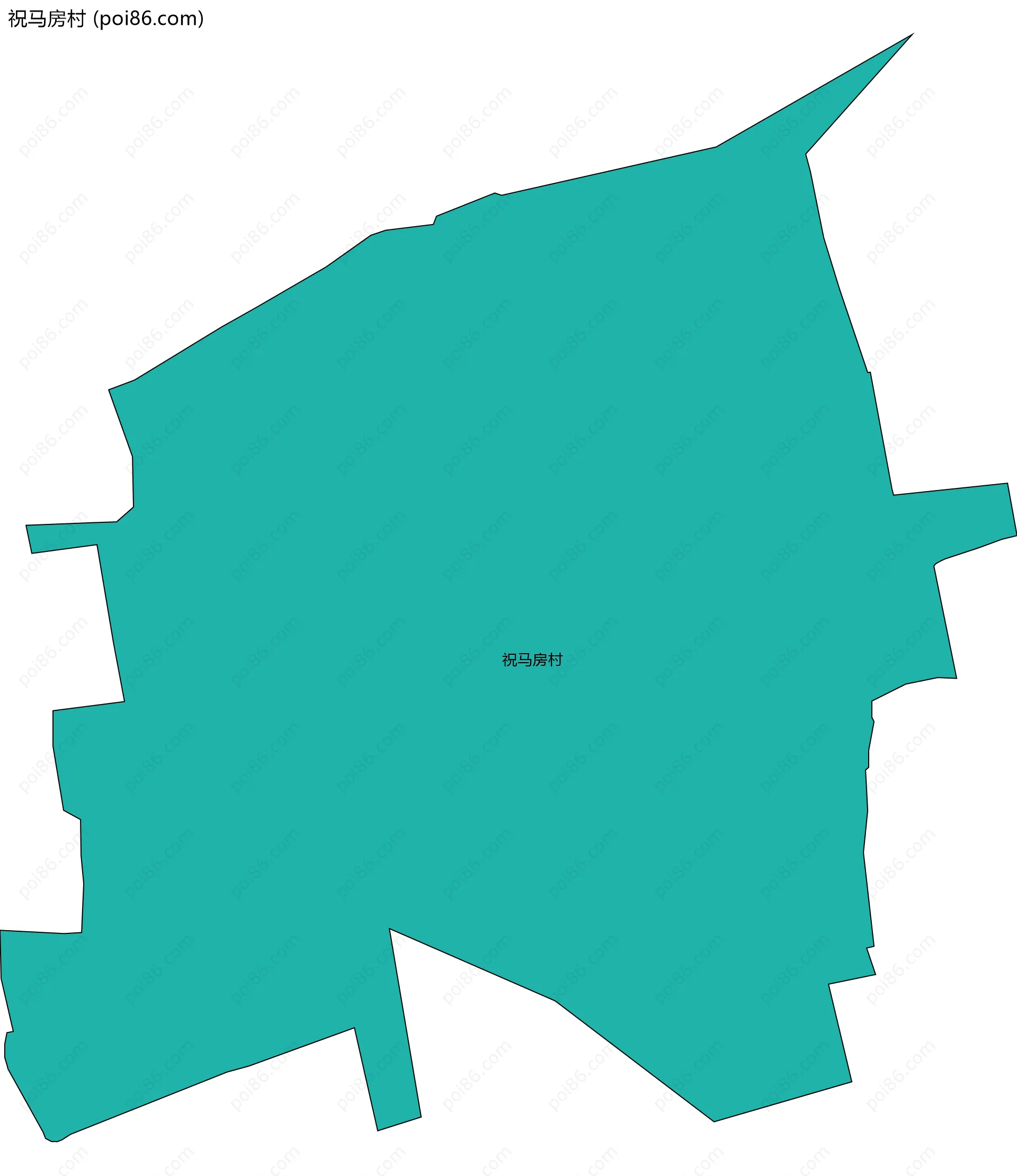 祝马房村边界地图