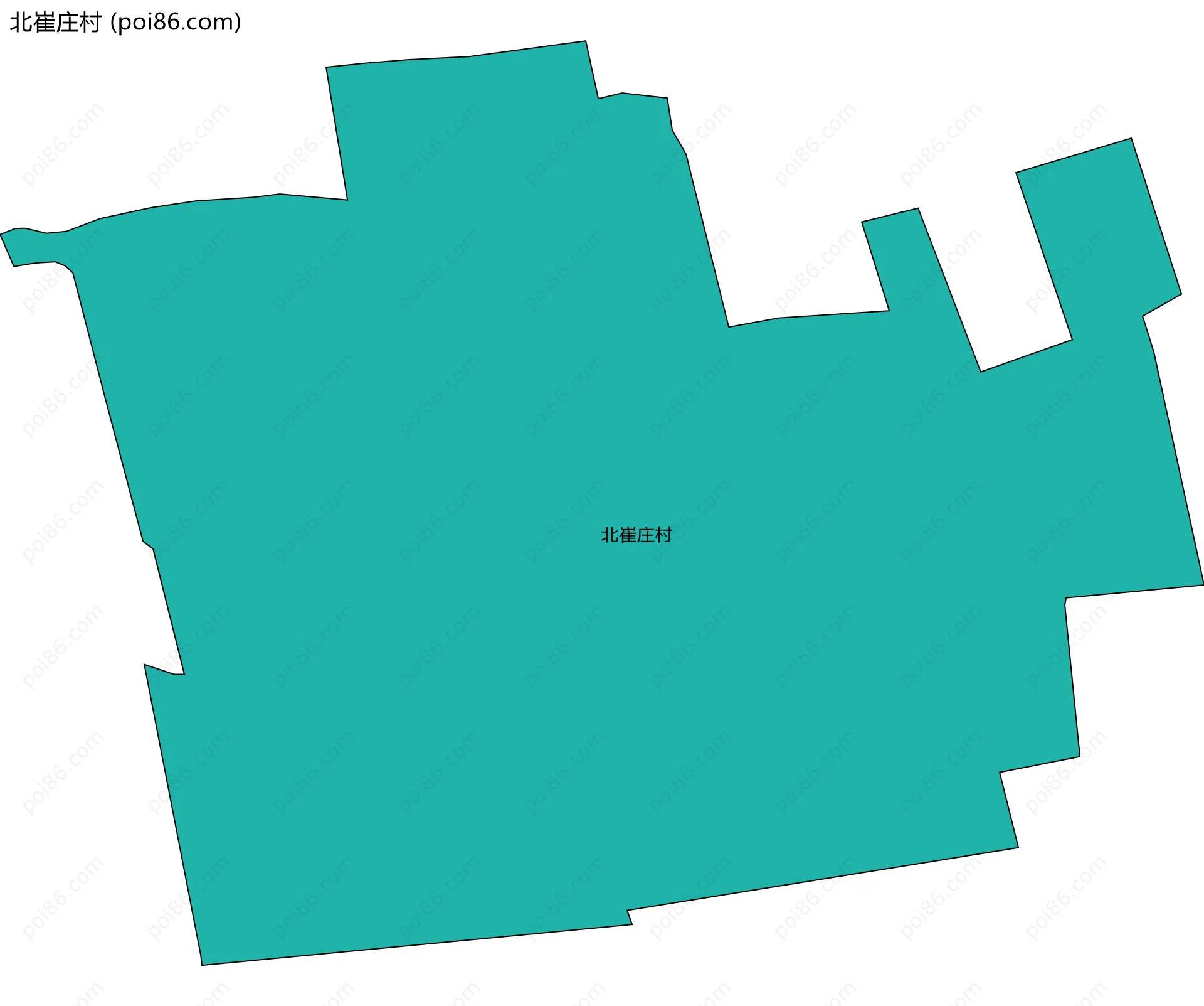 北崔庄村边界地图