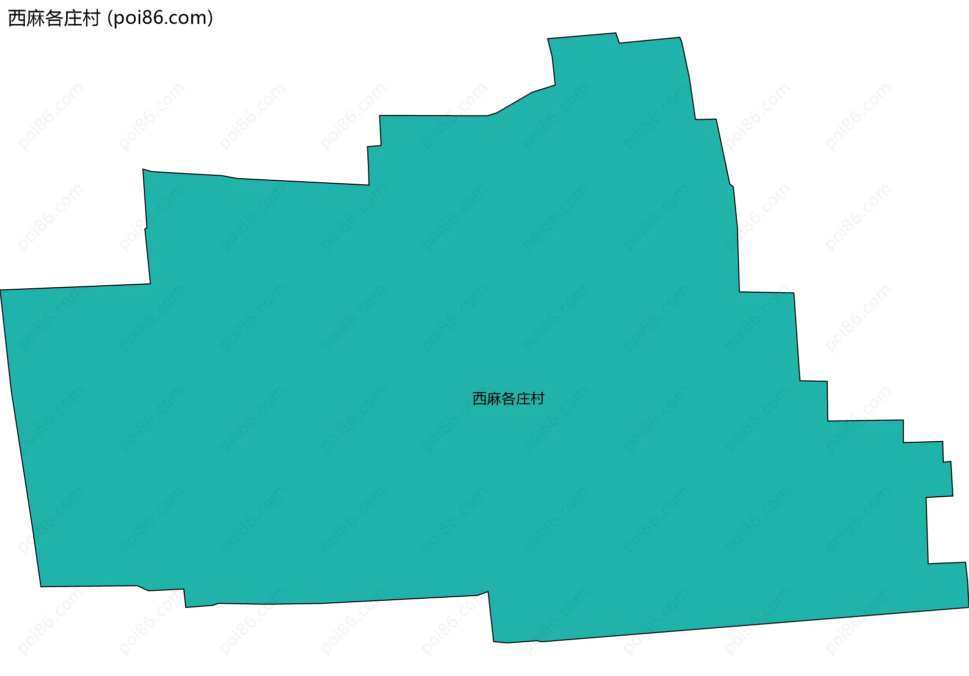 西麻各庄村边界地图