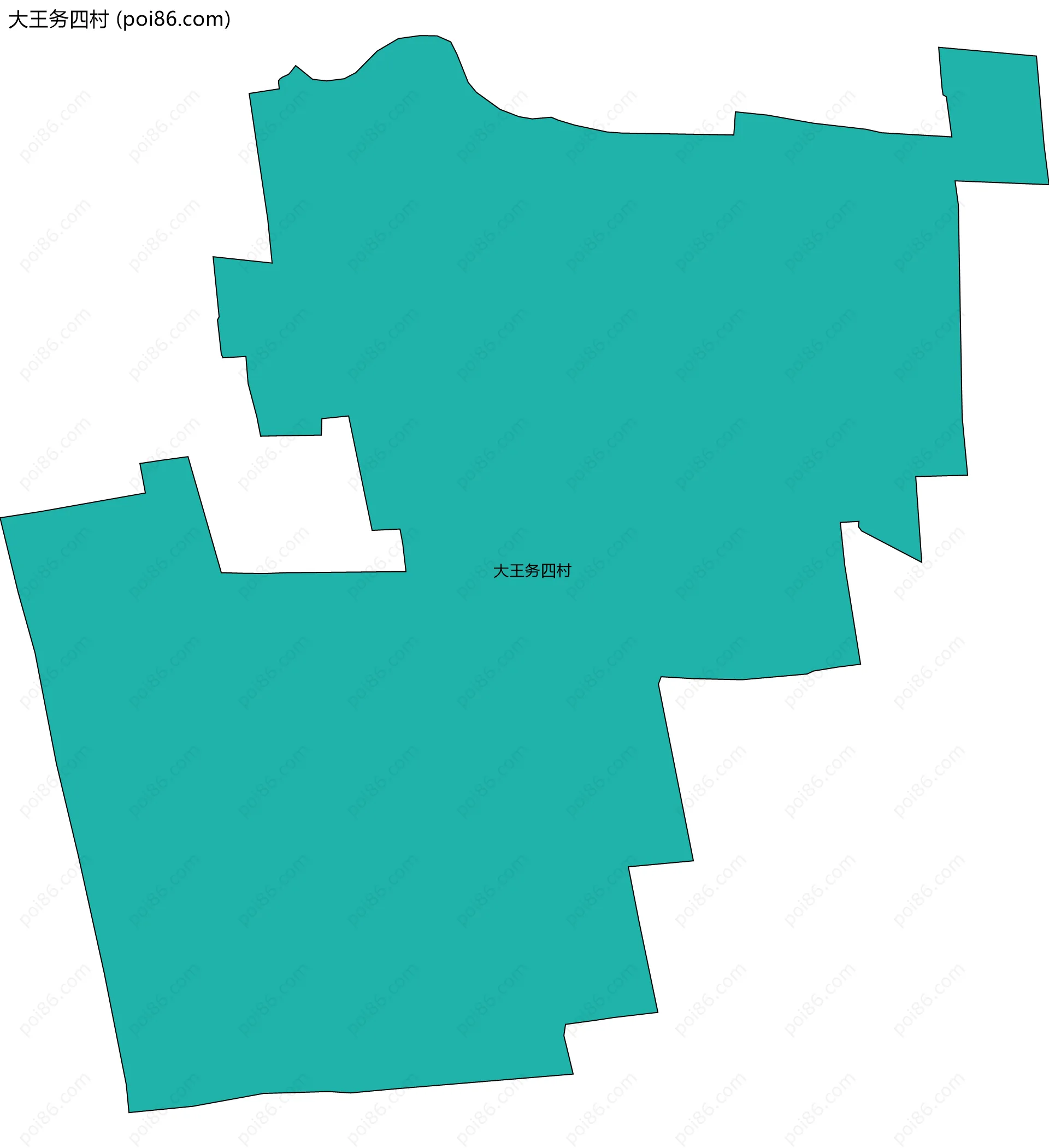 大王务四村边界地图