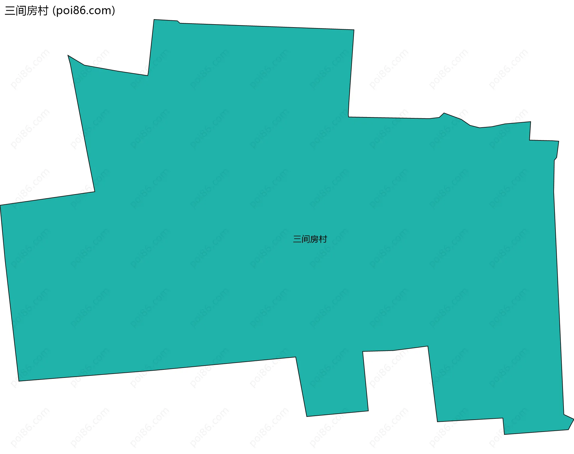 三间房村边界地图