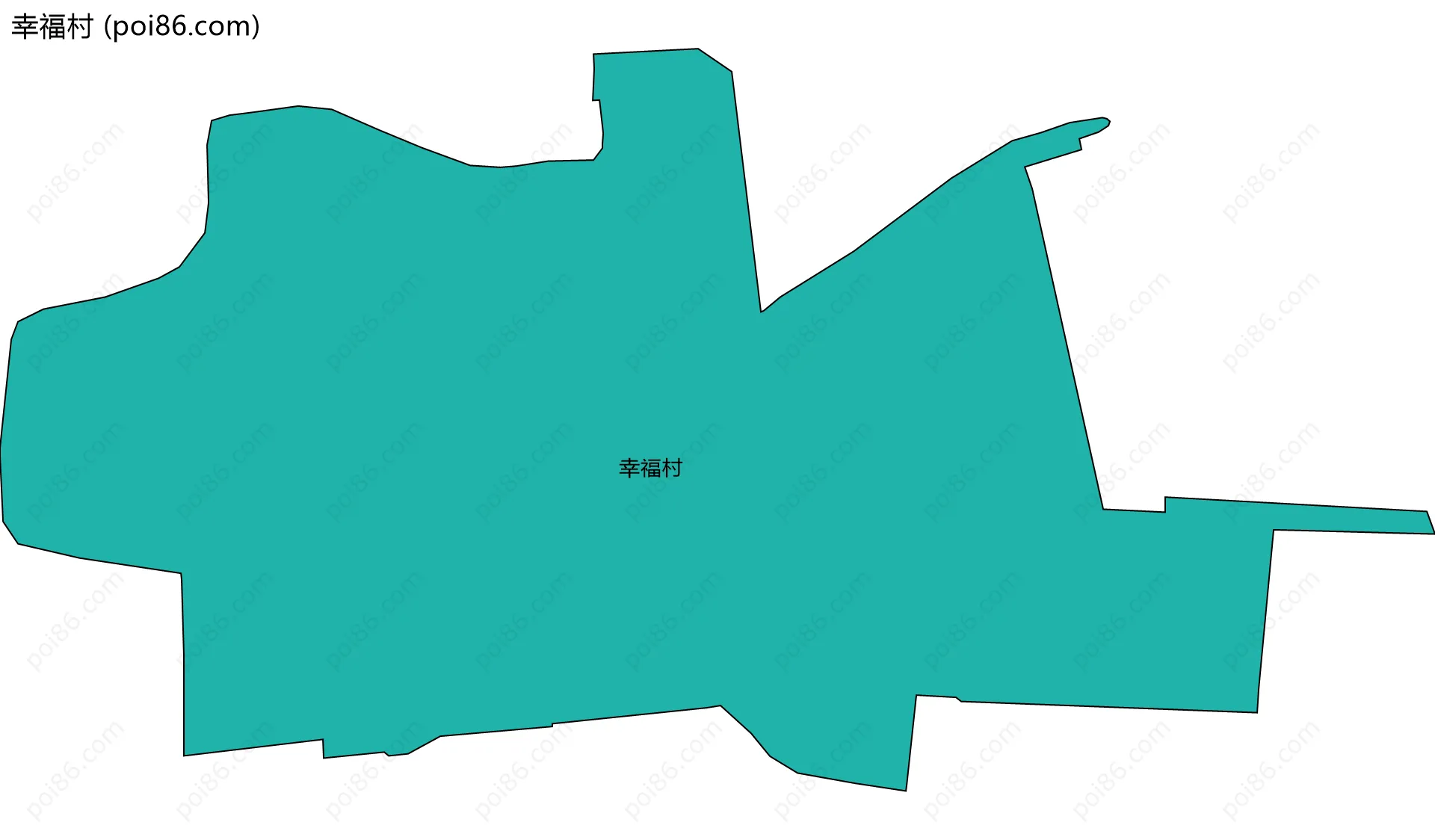幸福村边界地图