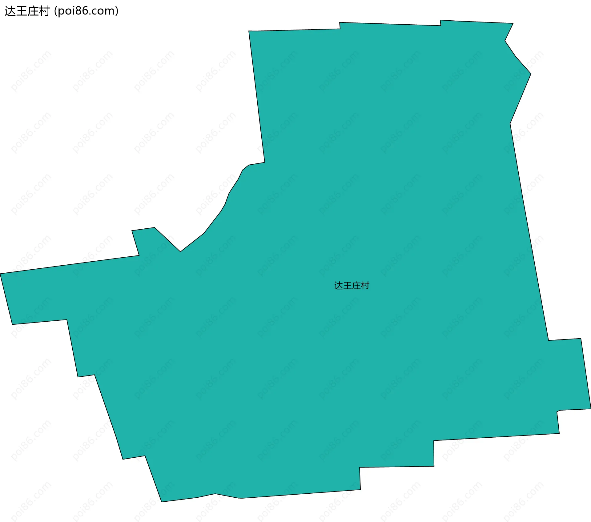 达王庄村边界地图