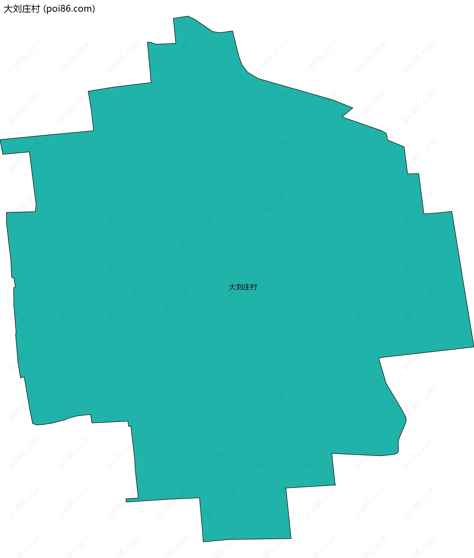 大刘庄村边界地图