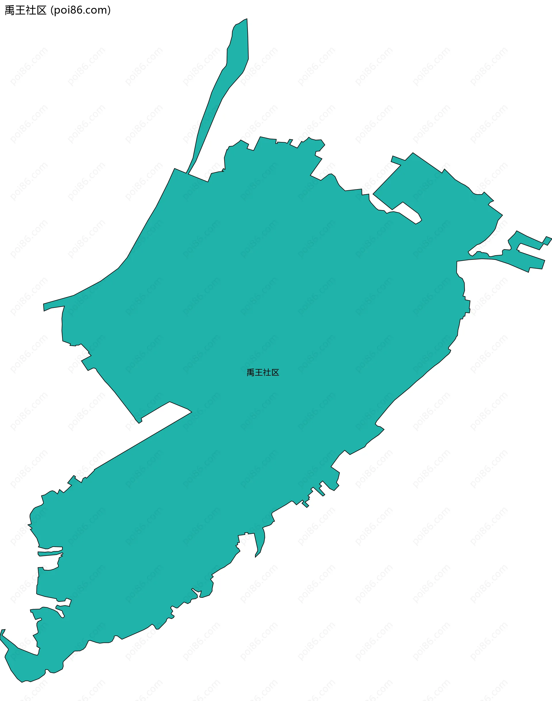 禹王社区边界地图