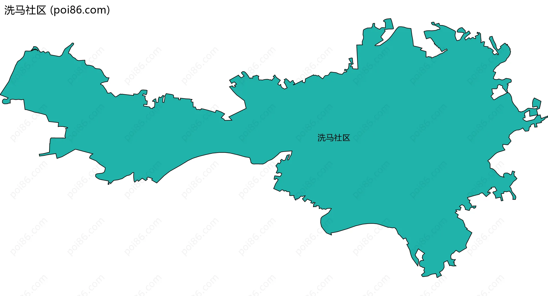 洗马社区边界地图