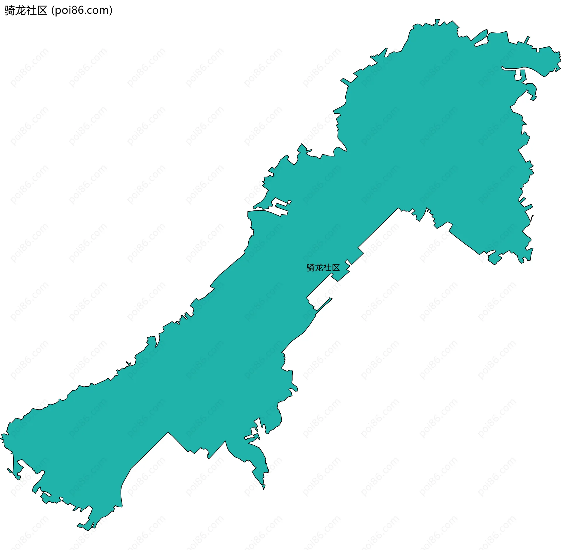 骑龙社区边界地图