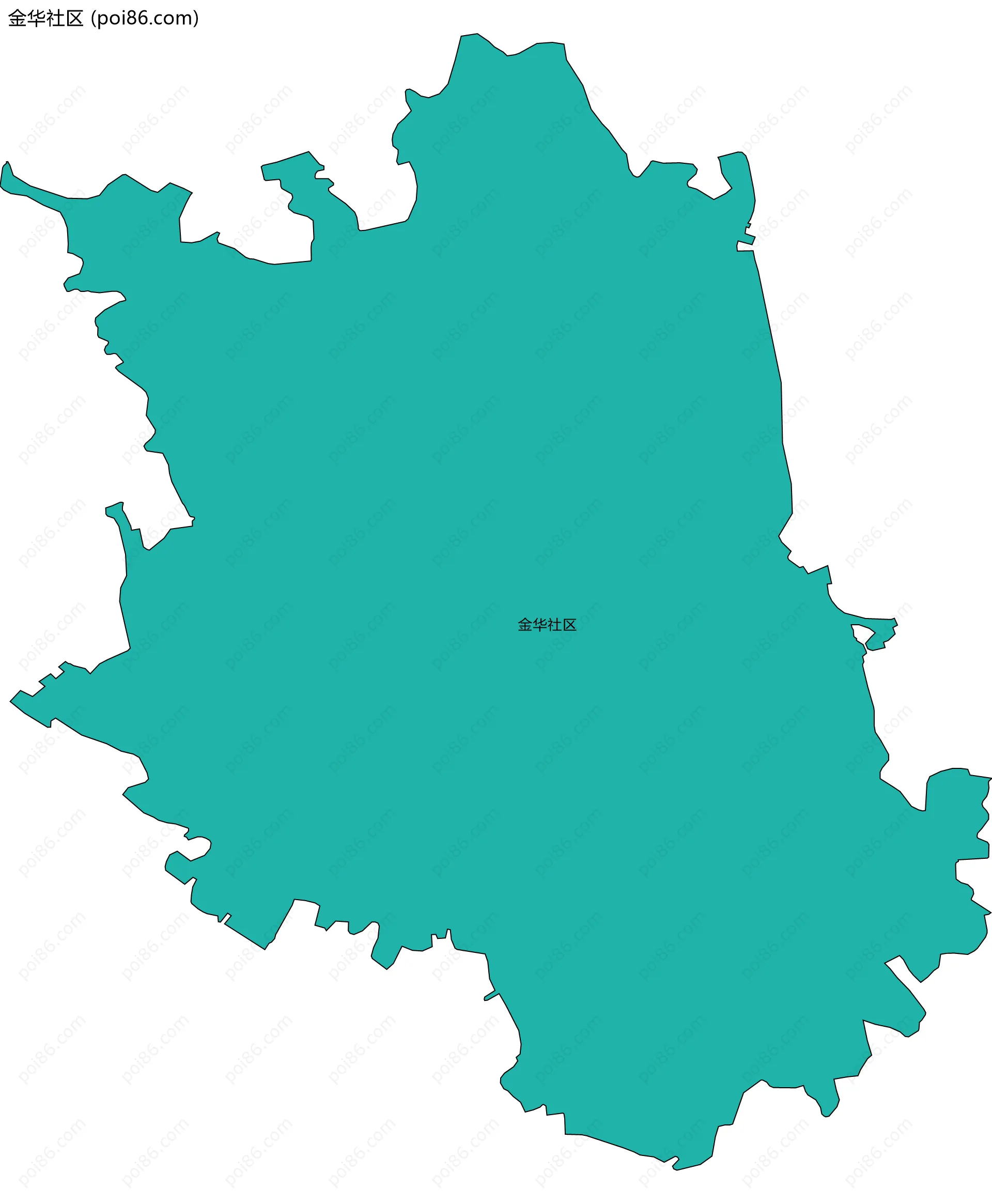 金华社区边界地图